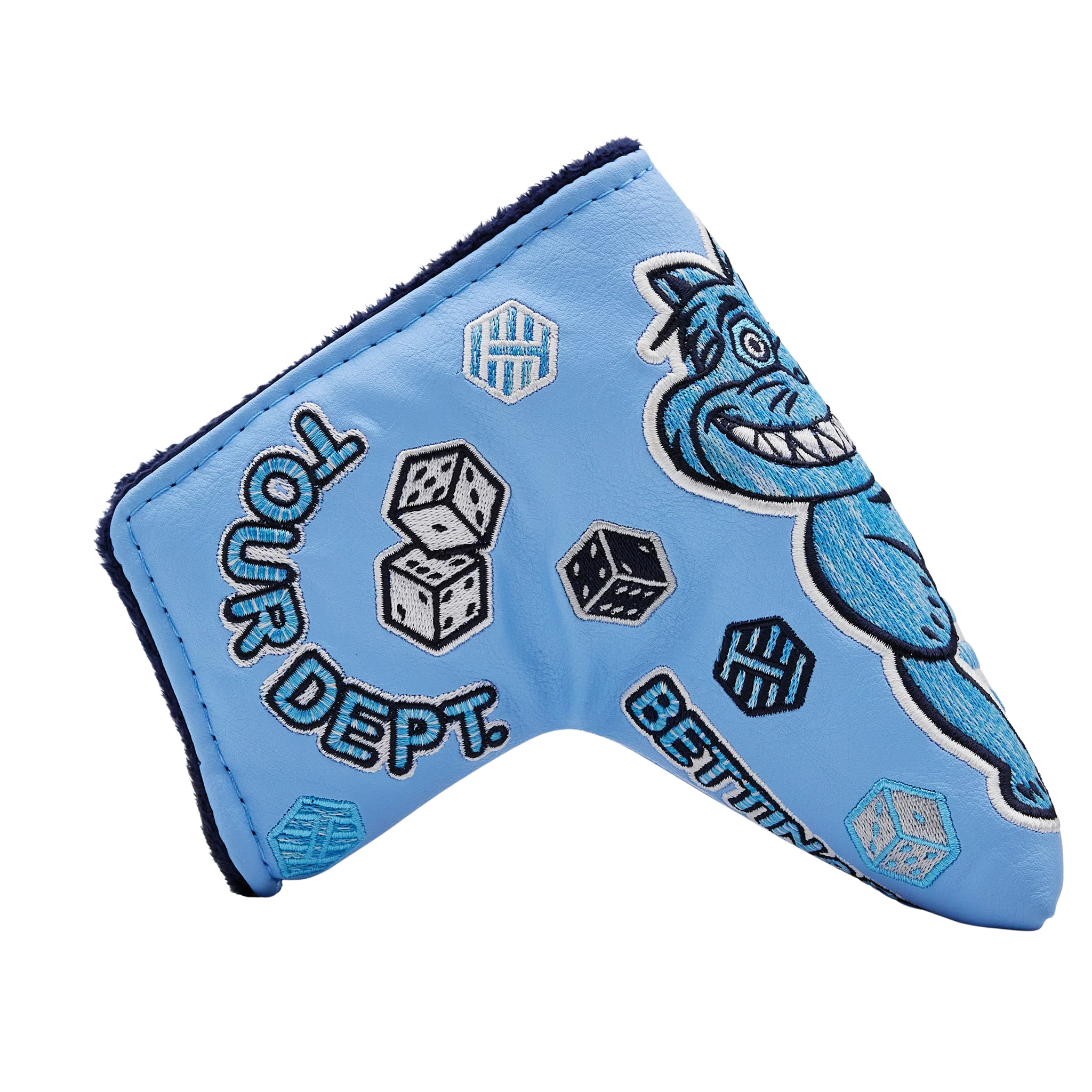 2025 Social Baby Blue Lucky Cat Tour Dept. Blade Putter Headcover - Image 4