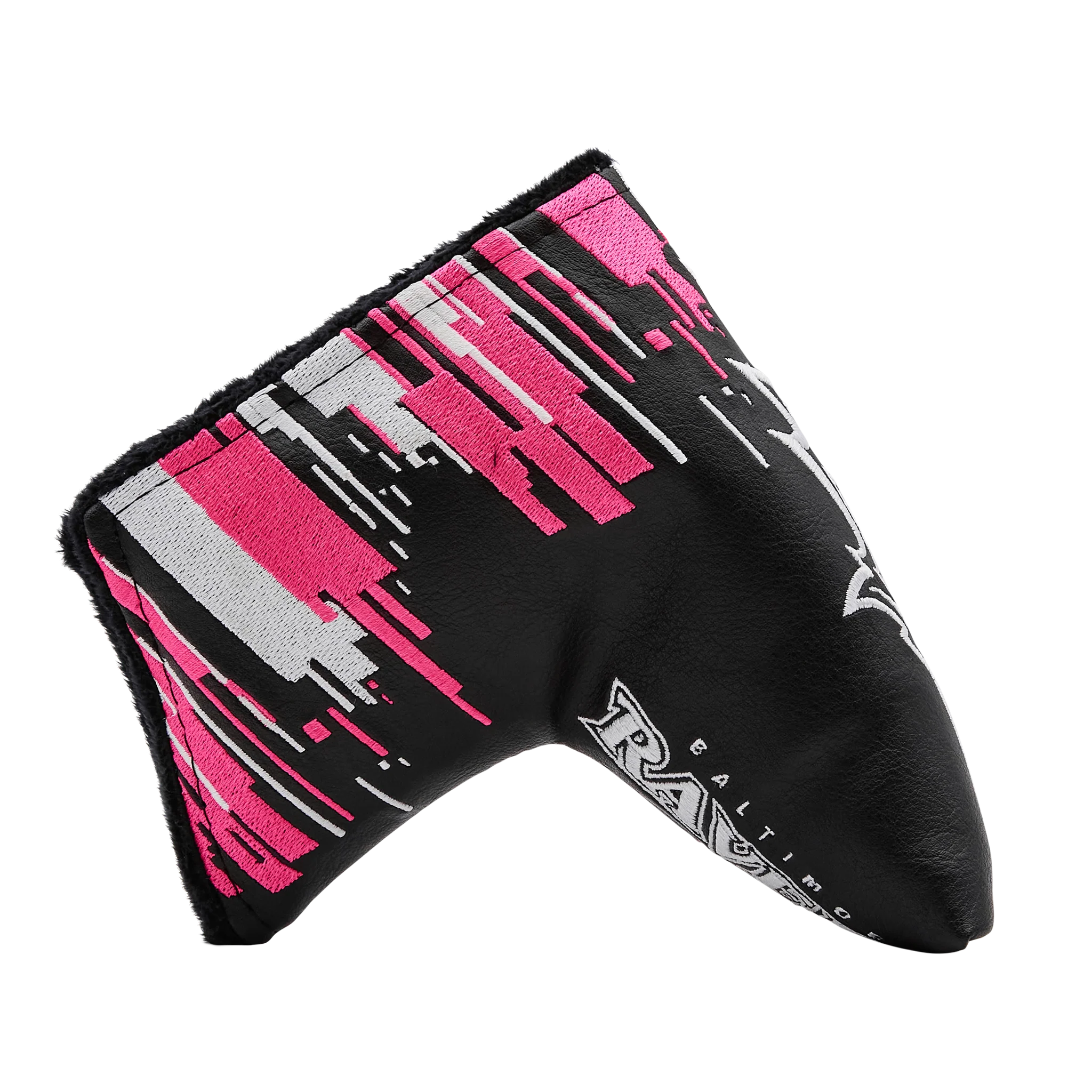 Baltimore Ravens Pink Digital Stripes Blade Putter Headcover - Image 4