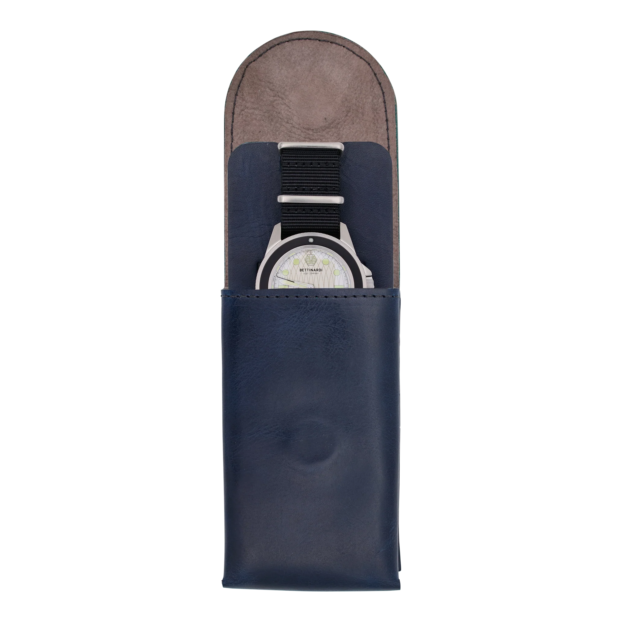 Bettinardi Genuine Leather Blu Watch Pouch - Image 3