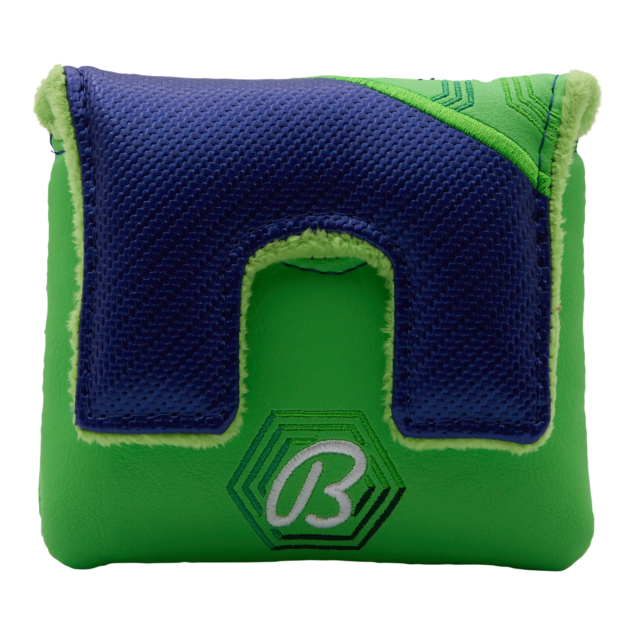 Bettinardi Geometric Center-Shafted Mallet Putter Headcover (Green/Blue) - Image 2