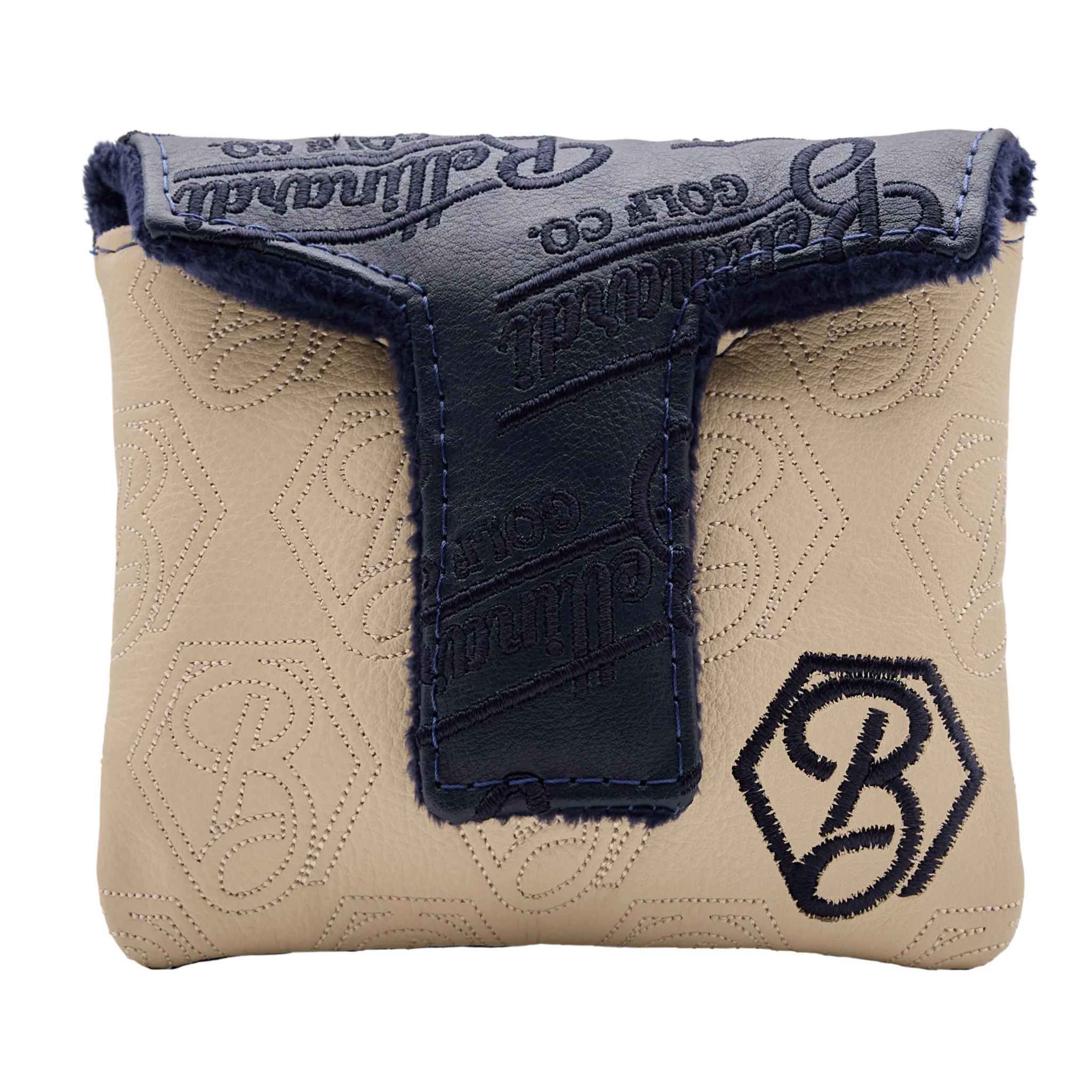 Bettinardi Golf Co. Script Mallet Putter Headcover (Navy/Ivory) - Image 2