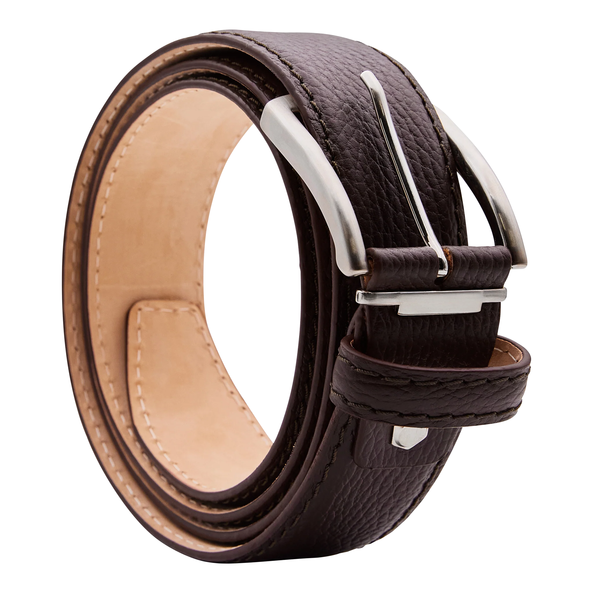 Bettinardi Handmade Genuine Italian Pebble Grain Belt (Brown) - Image 3