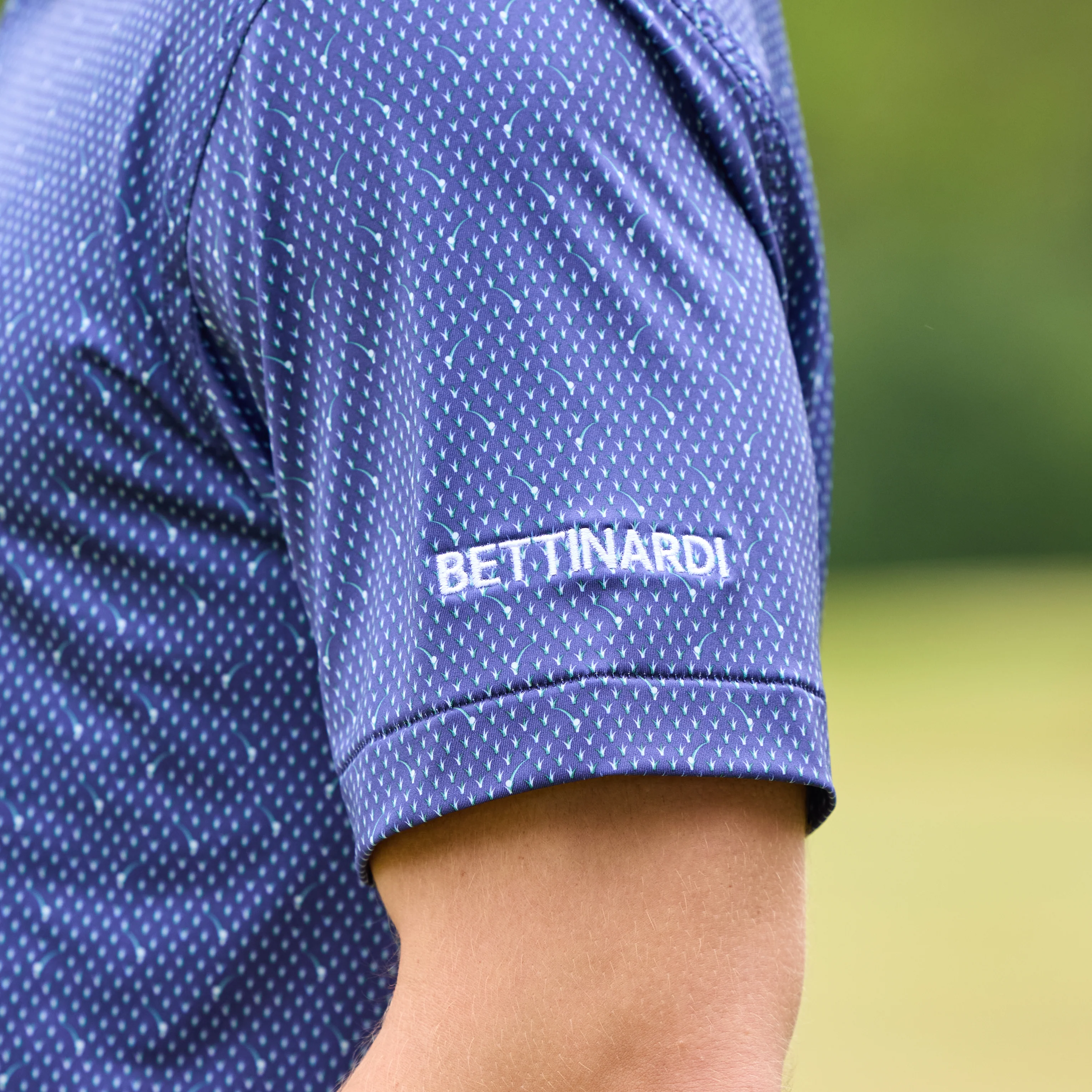 Bettinardi Peter Millar In the Rough Performance Jersey Polo (Sport Navy) - Image 3