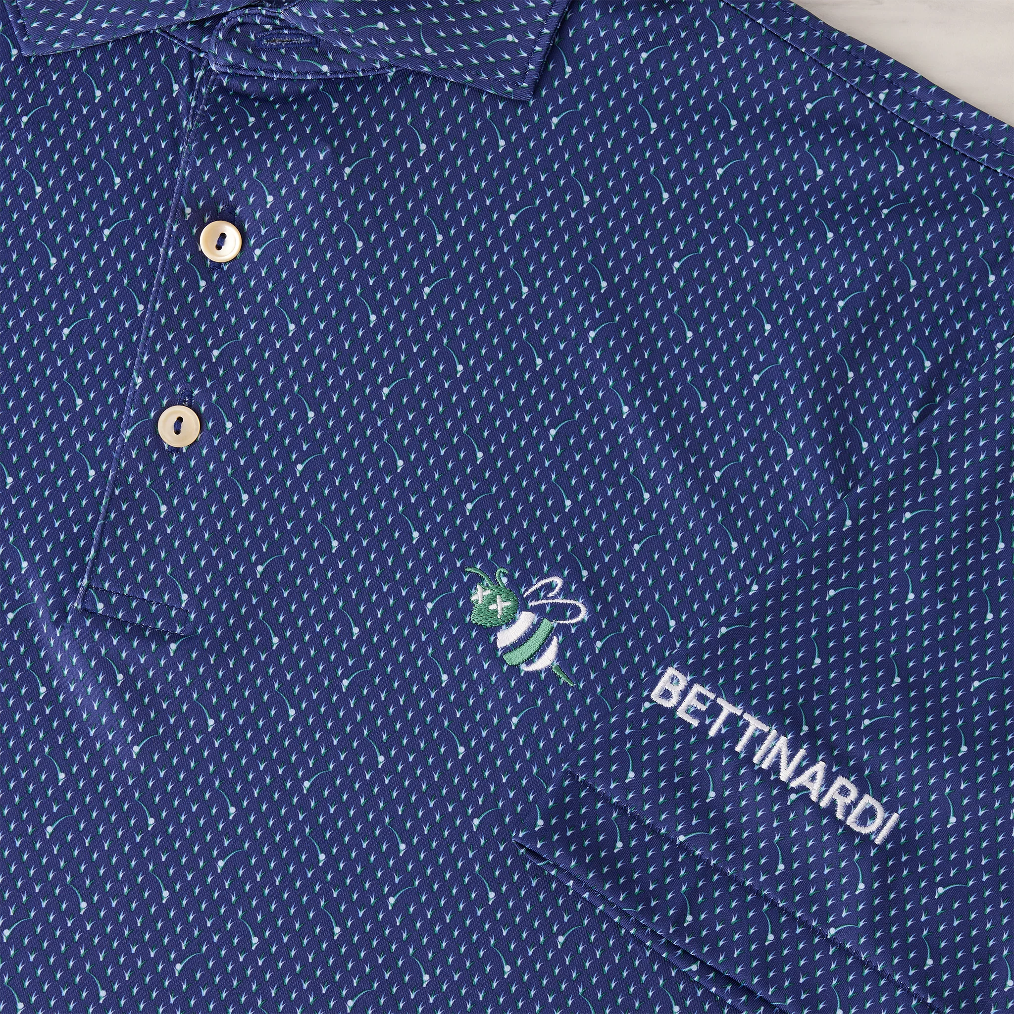 Bettinardi Peter Millar In the Rough Performance Jersey Polo (Sport Navy) - Image 4