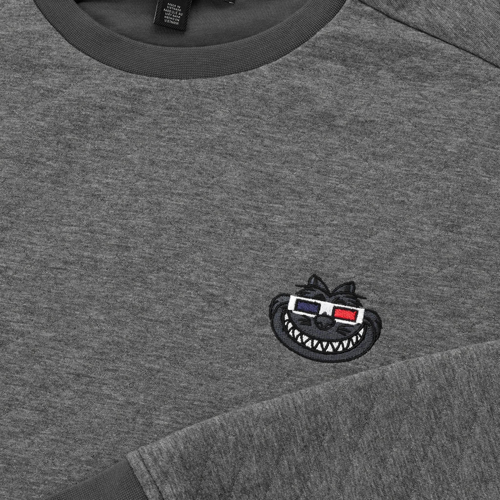 Bettinardi RLX 3D Fat Cat Quilted Double-Knit Crewneck Sweatshirt (Gray) - Image 4