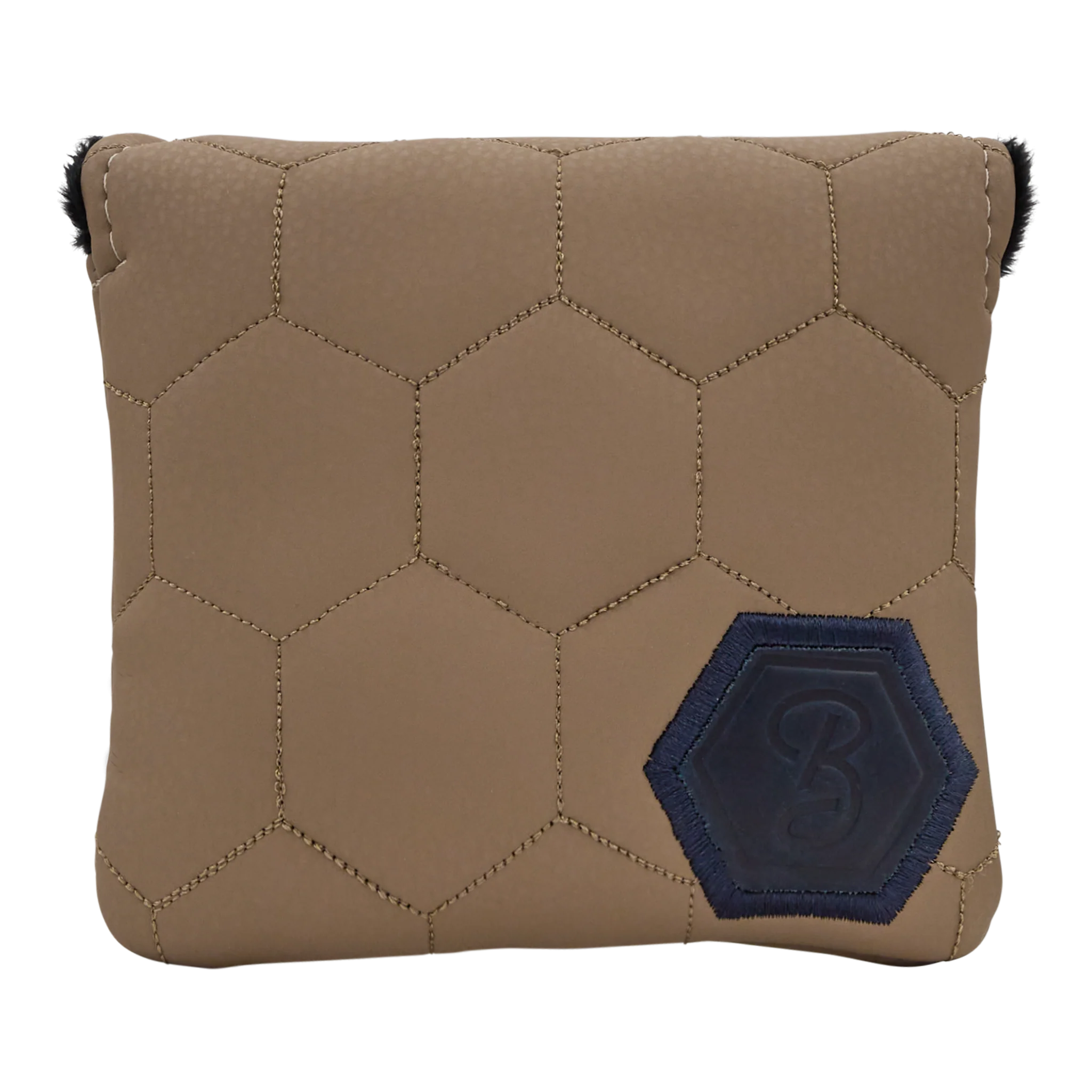 Bettinardi Script Quilted Hex Center Shaft Mallet Headcover (Tan/Navy)