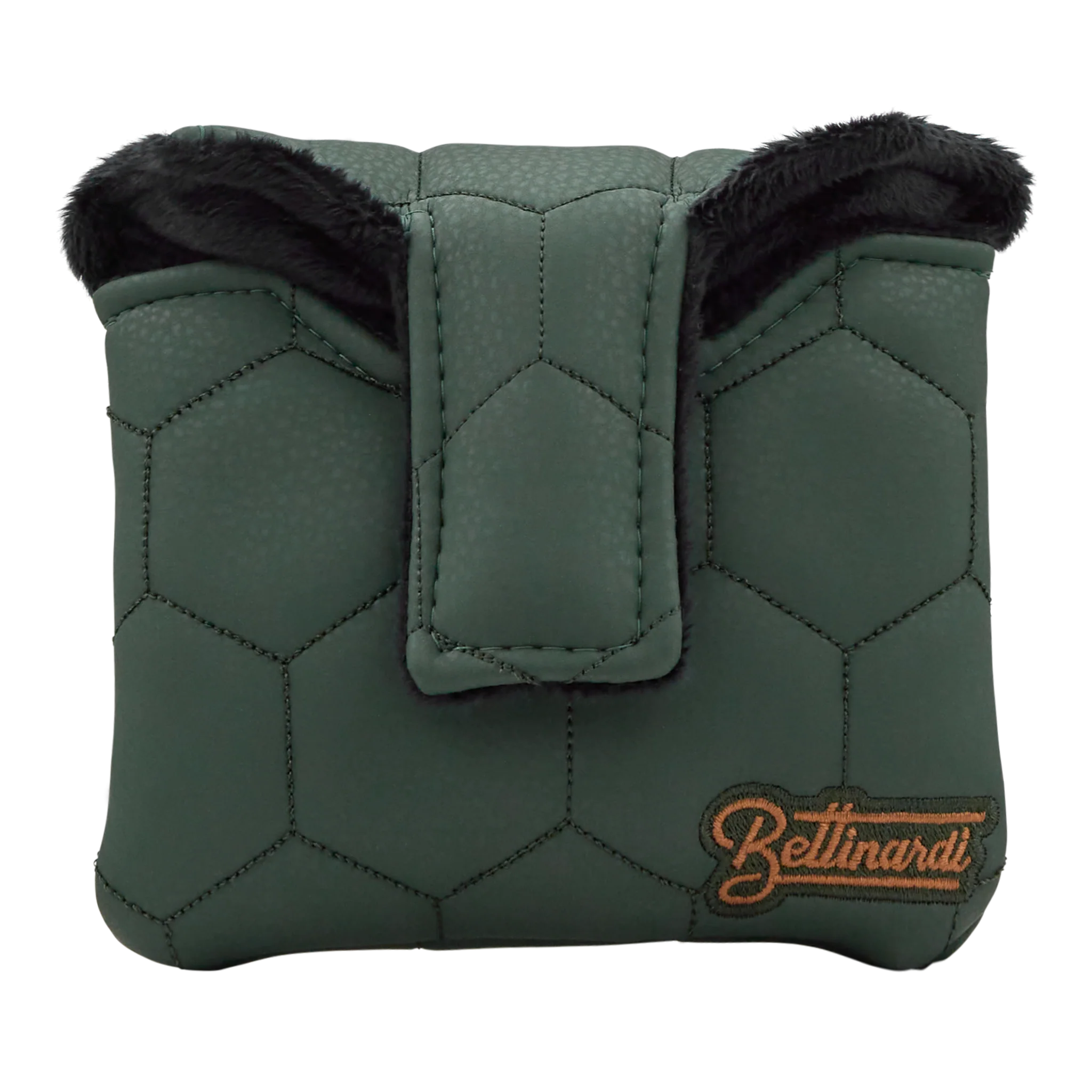 Bettinardi Script Quilted Hex Mallet Headcover (Green/Tan) - Image 2