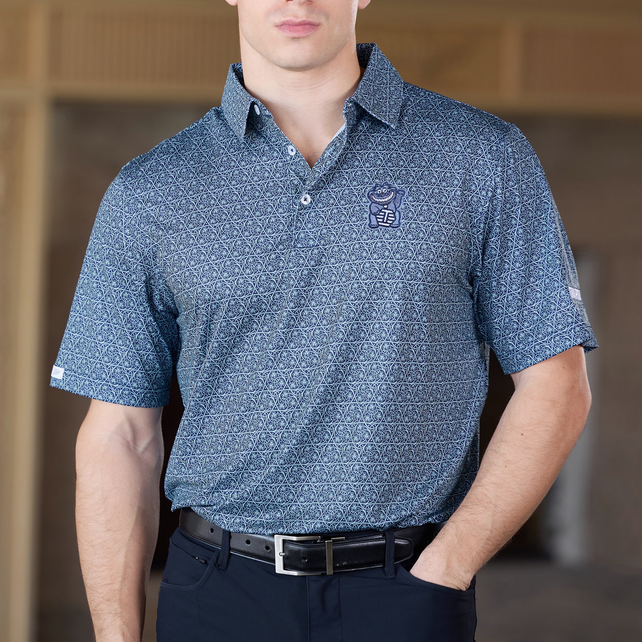 Bettinardi Straight Down Lucky Cat Portrush Polo (New Indigo)