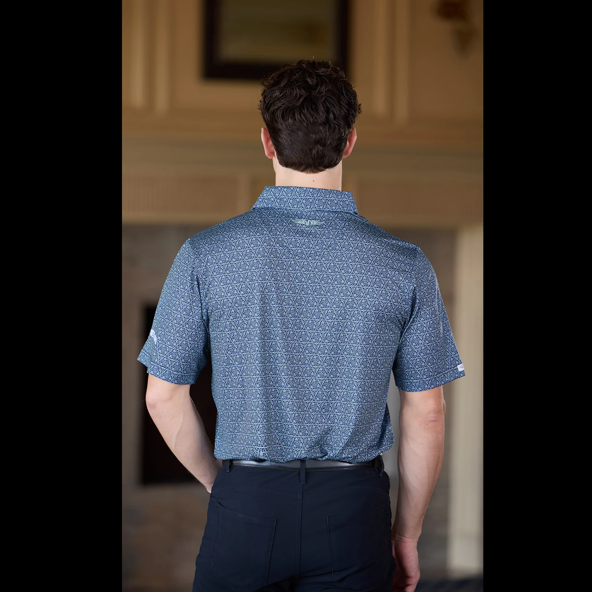 Bettinardi Straight Down Lucky Cat Portrush Polo (New Indigo) - Image 2