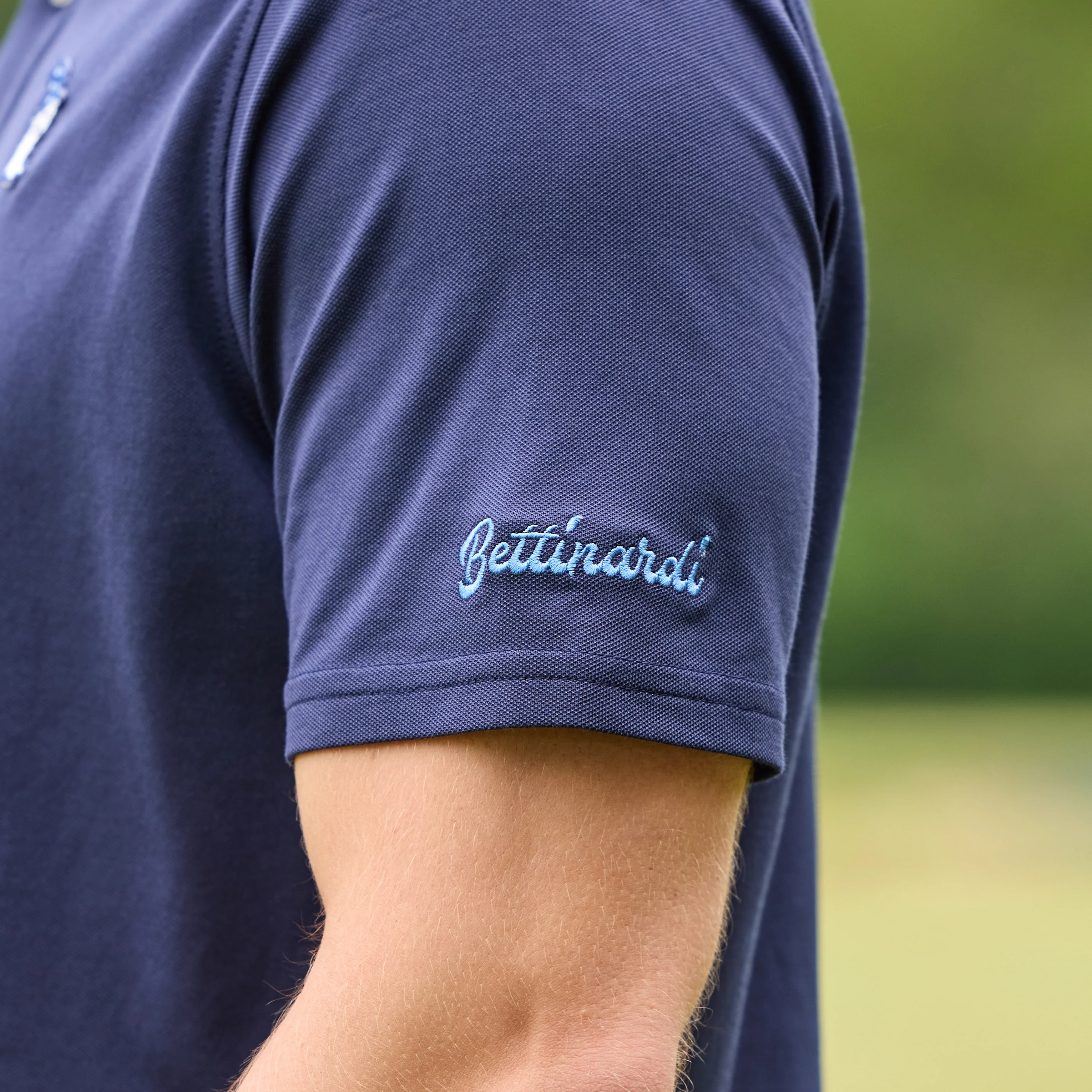 Bettinardi x Field Day Sporting Co. Wizard Runboy Ford 5 Button Polo (Navy) - Image 3