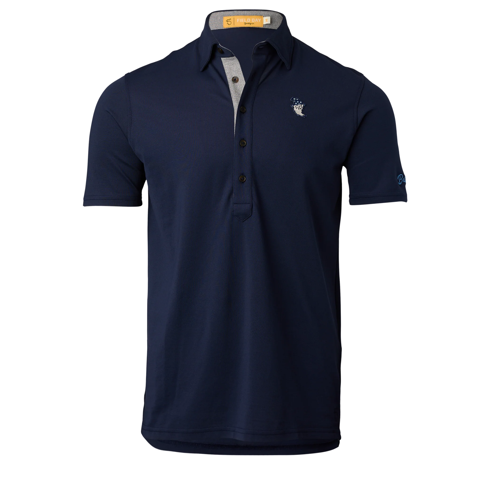 Bettinardi x Field Day Sporting Co. Wizard Runboy Ford 5 Button Polo (Navy) - Image 5