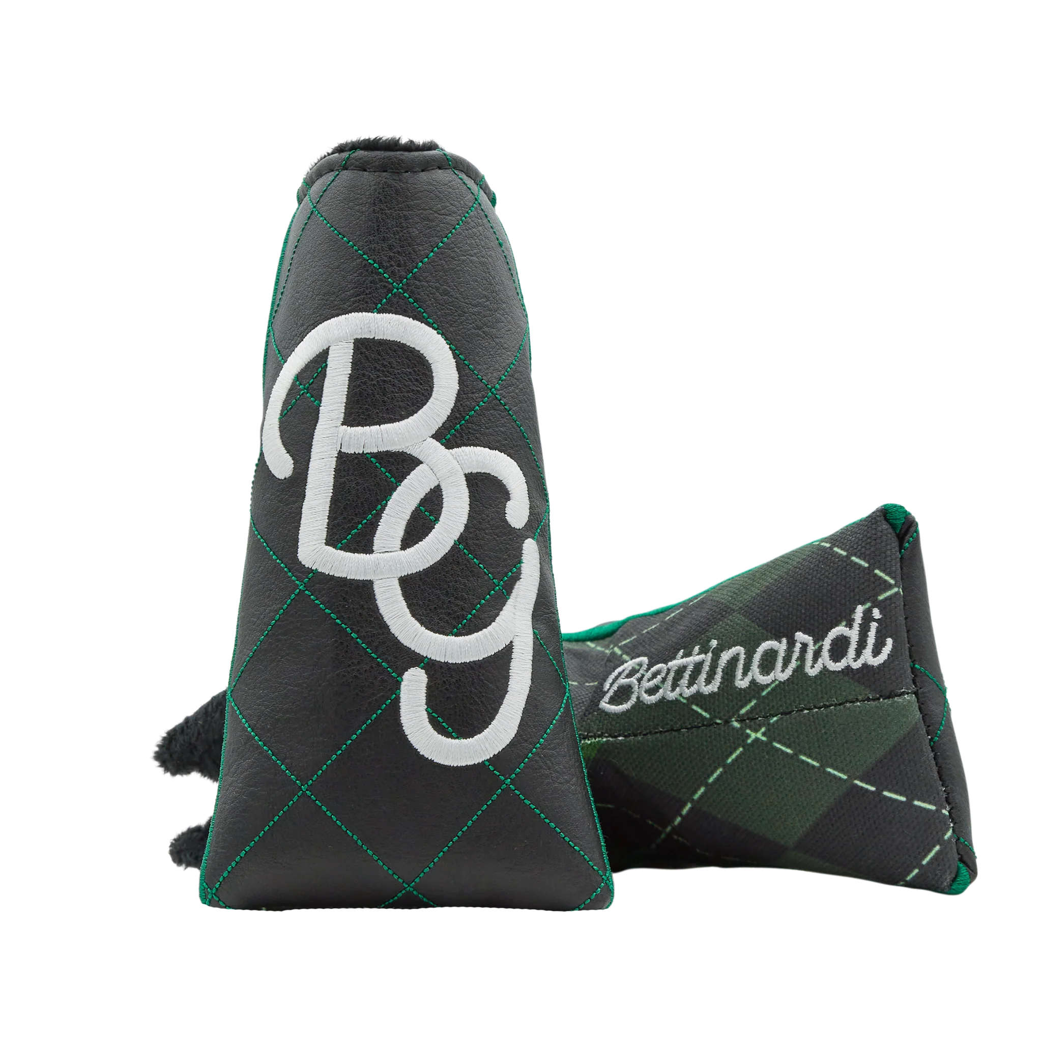 BG Script Argyle Blade Putter Headcover (Green/Black)