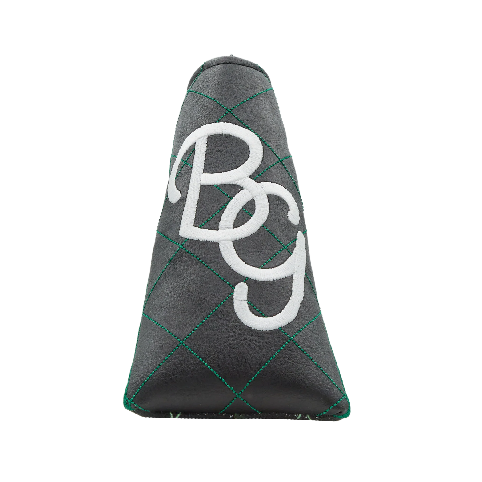 BG Script Argyle Blade Putter Headcover (Green/Black) - Image 3