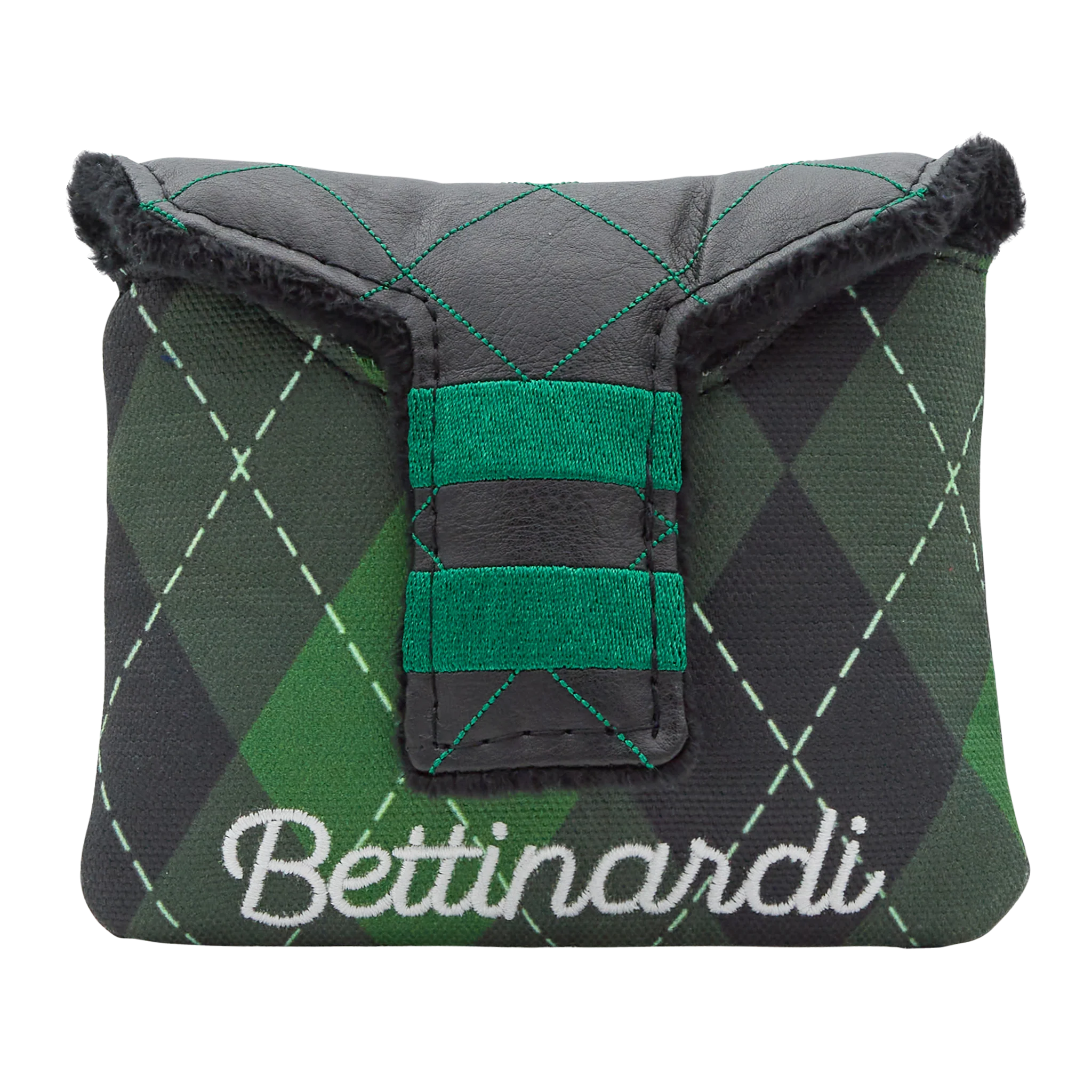 BG Script Argyle Mallet Putter Headcover (Green/Black) - Image 2