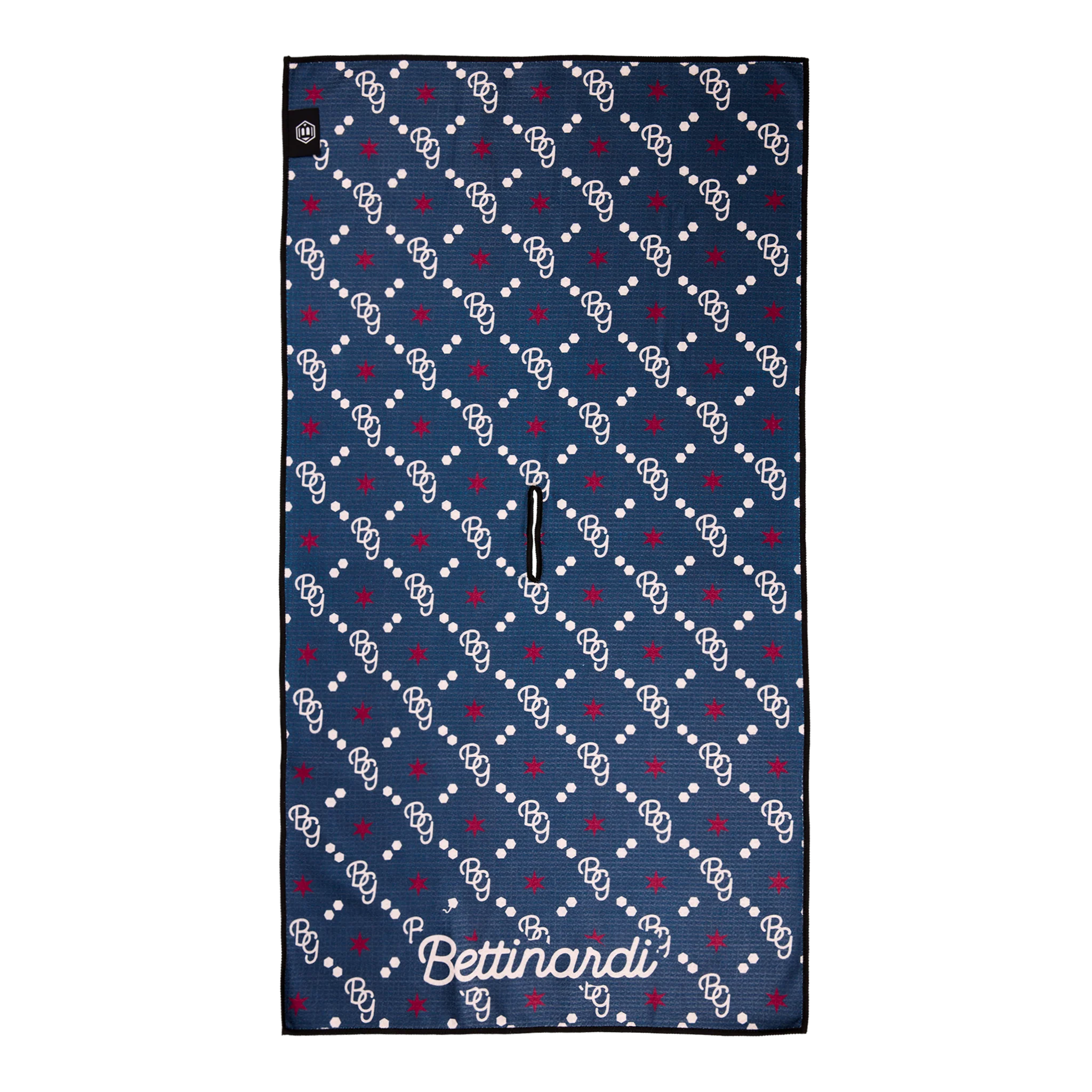 BG Script Navy Towel
