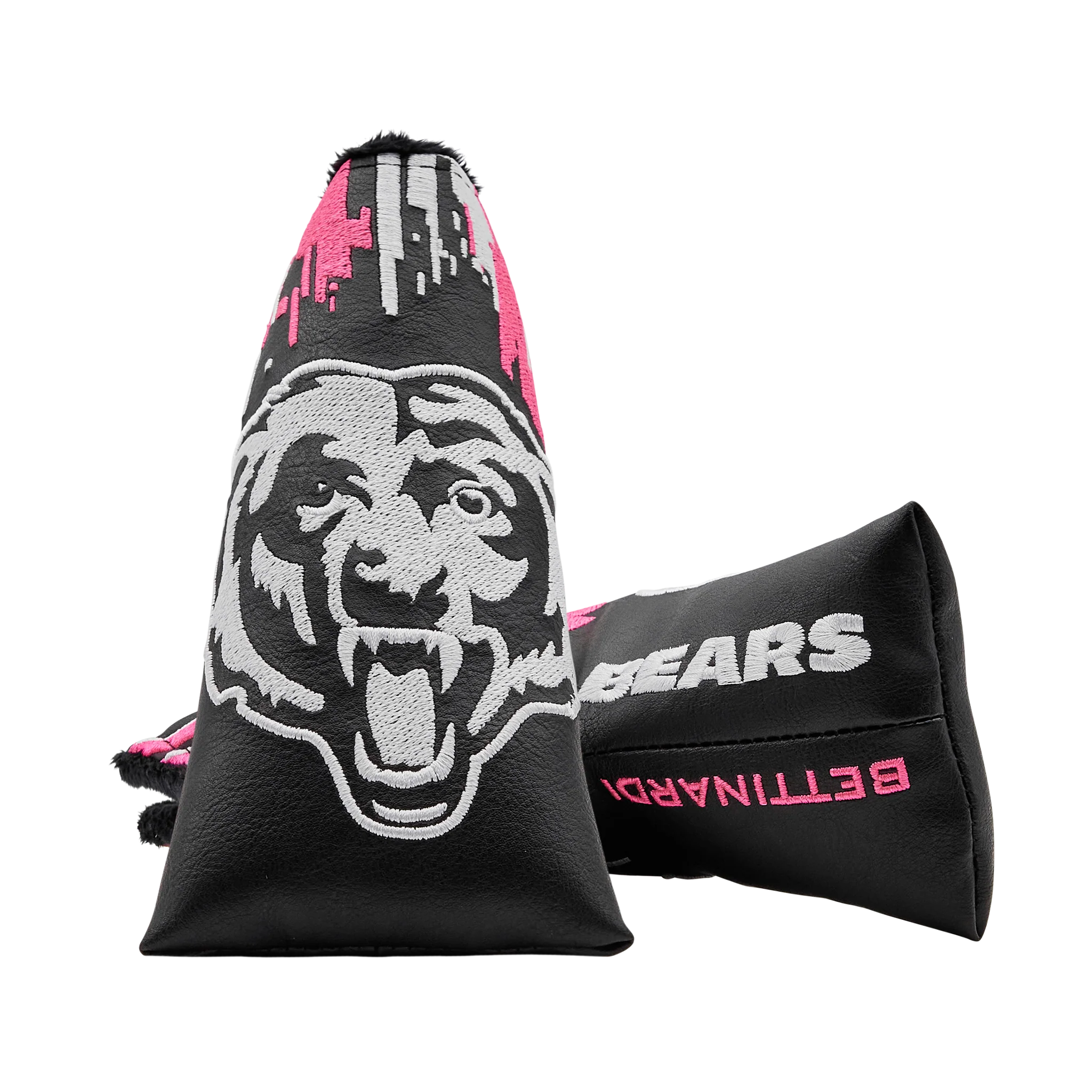 Chicago Bears Pink Digital Stripes Blade Putter Headcover