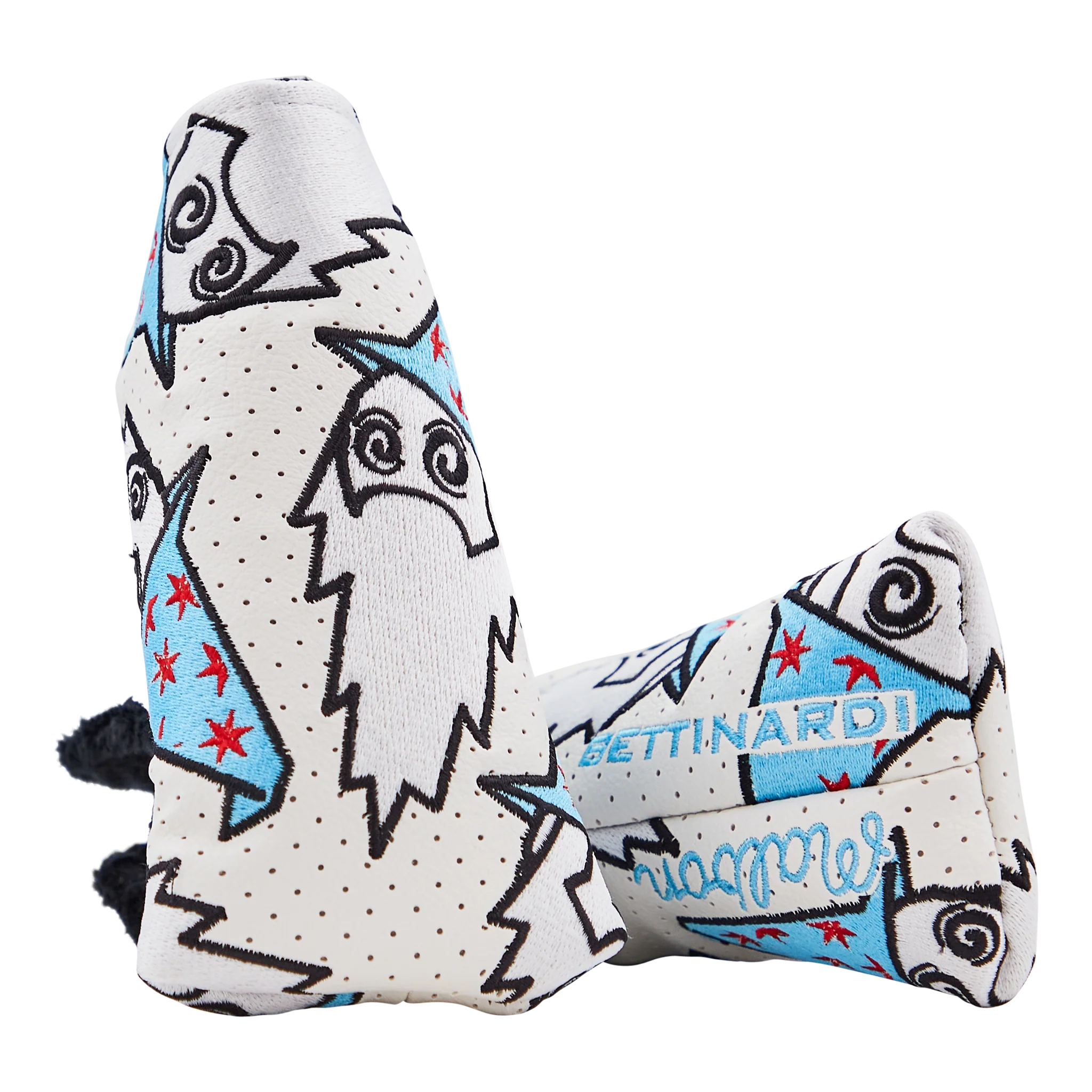 Dancing Buckets Malbon Wizard Putter Headcover (White)