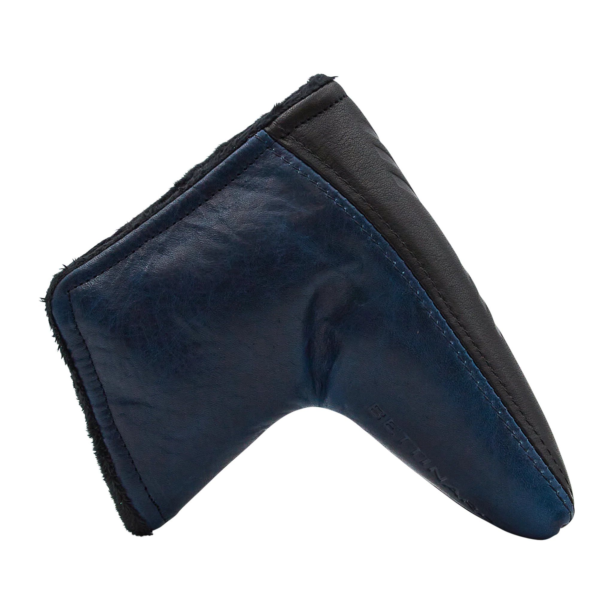 Deep Blue Horween Leather T-Hive Blade Putter Headcover - Image 3