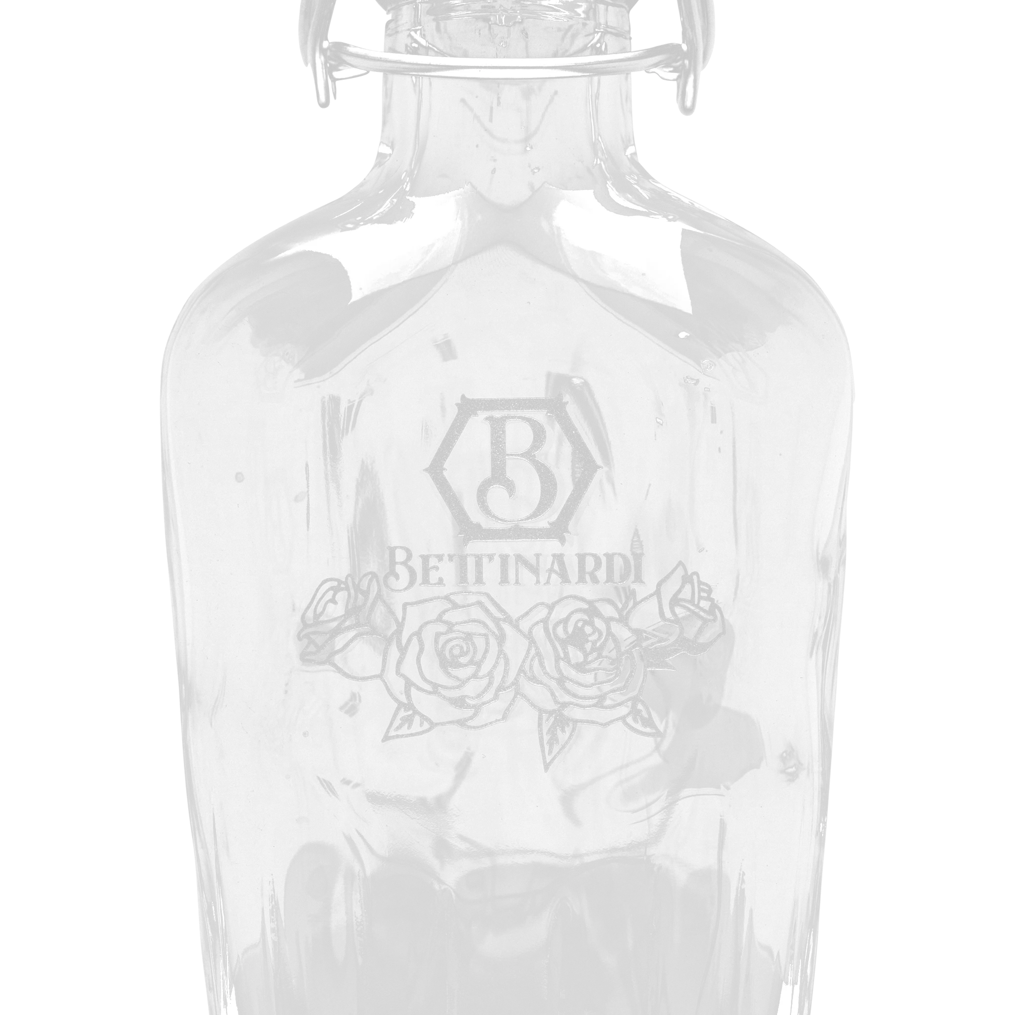 Derby Bettinardi Sterling Cut Glass Luca Flask - Image 2