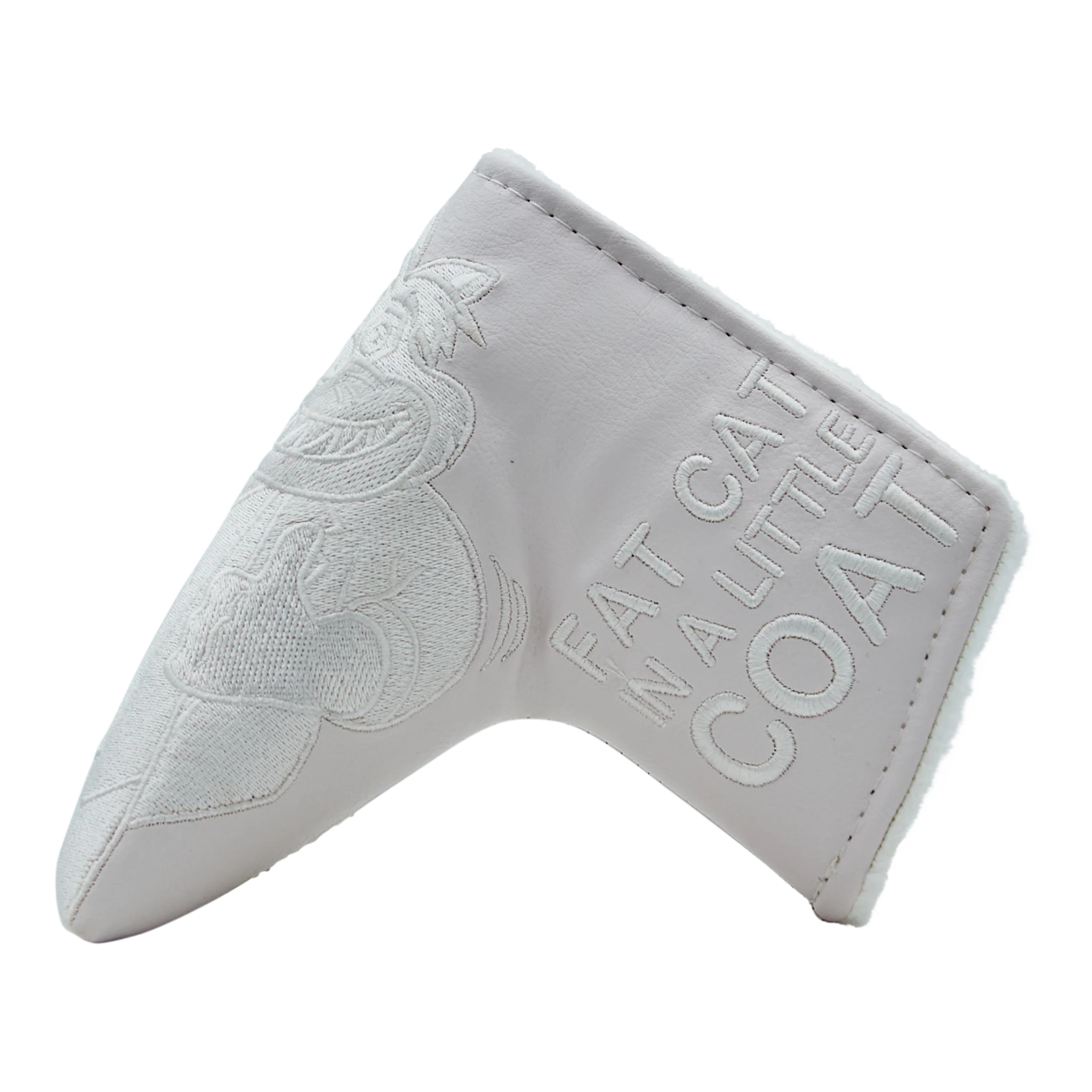 FAT CAT IN A LITTLE COAT WHITE BUFFALO BLADE Putter Headcover - Image 2