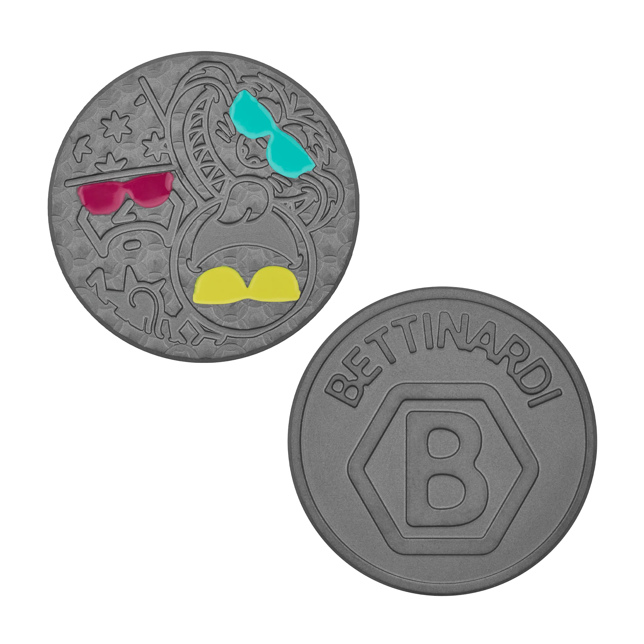 Galactic Groove Black Ox Sunglasses Multi Icon Ball Marker