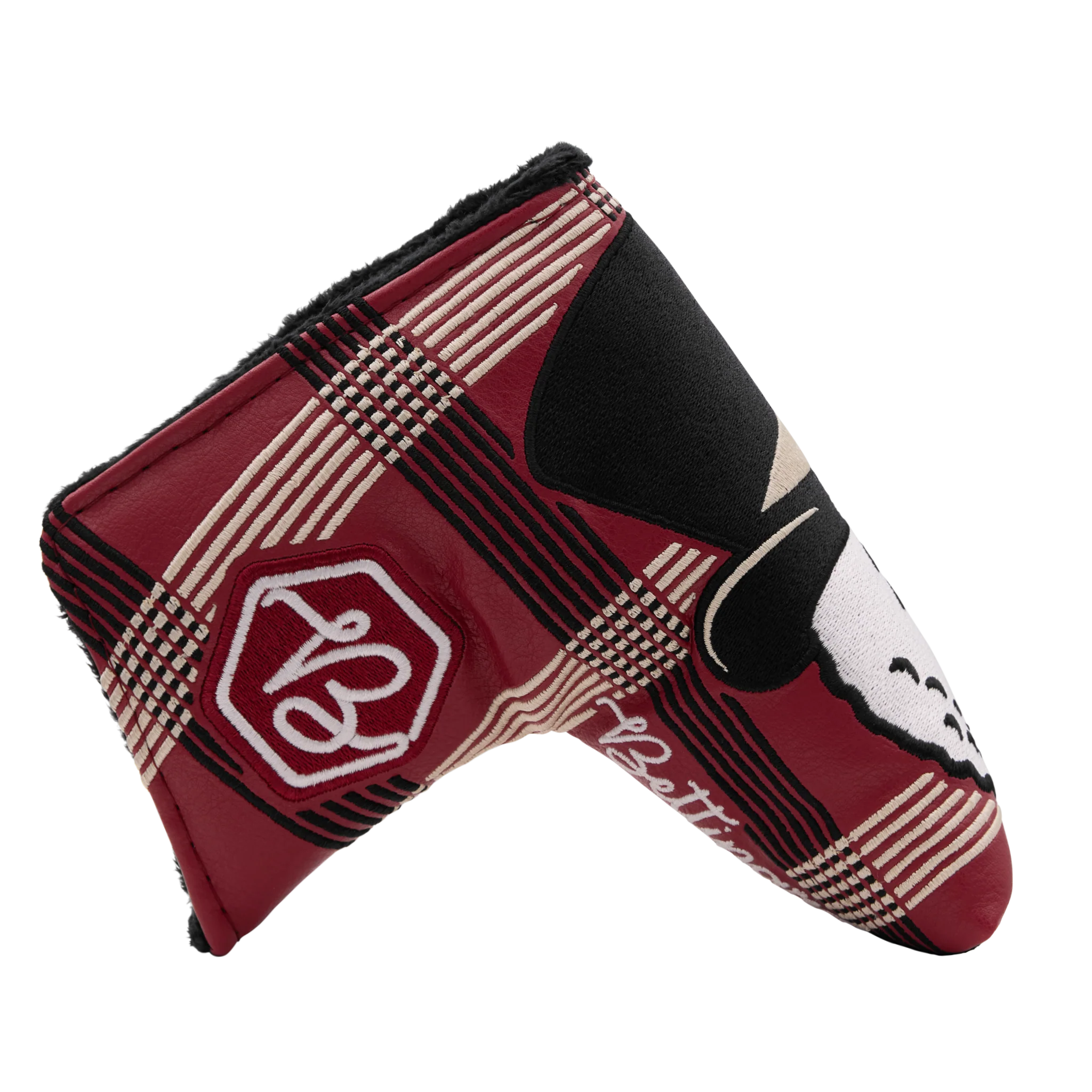 Malbon x Bettinardi Gangster Buckets Maroon Plaid Blade Putter Headcover - Image 4