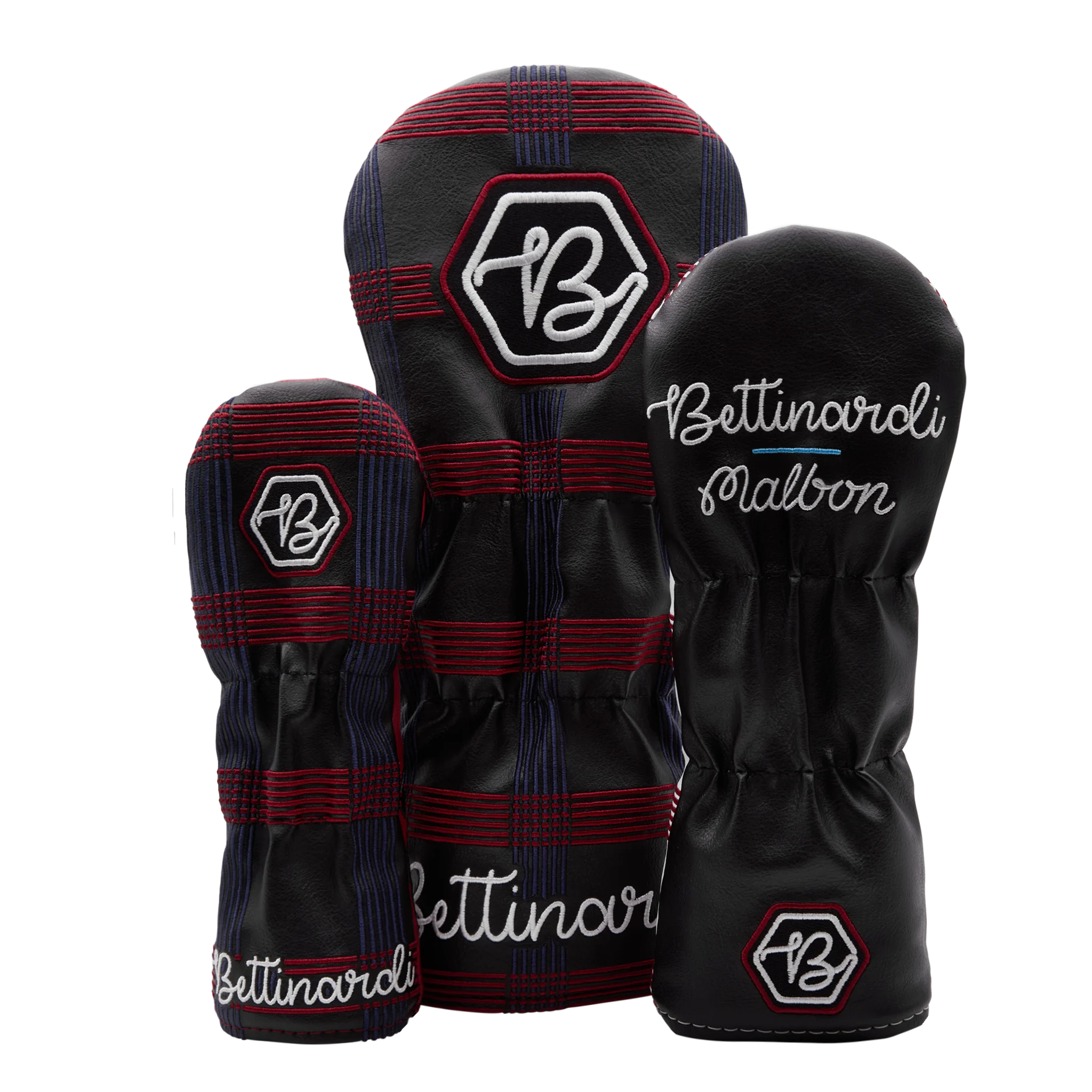 Malbon x Bettinardi Gangster Buckets Maroon & White Plaid Wood Set - Image 2