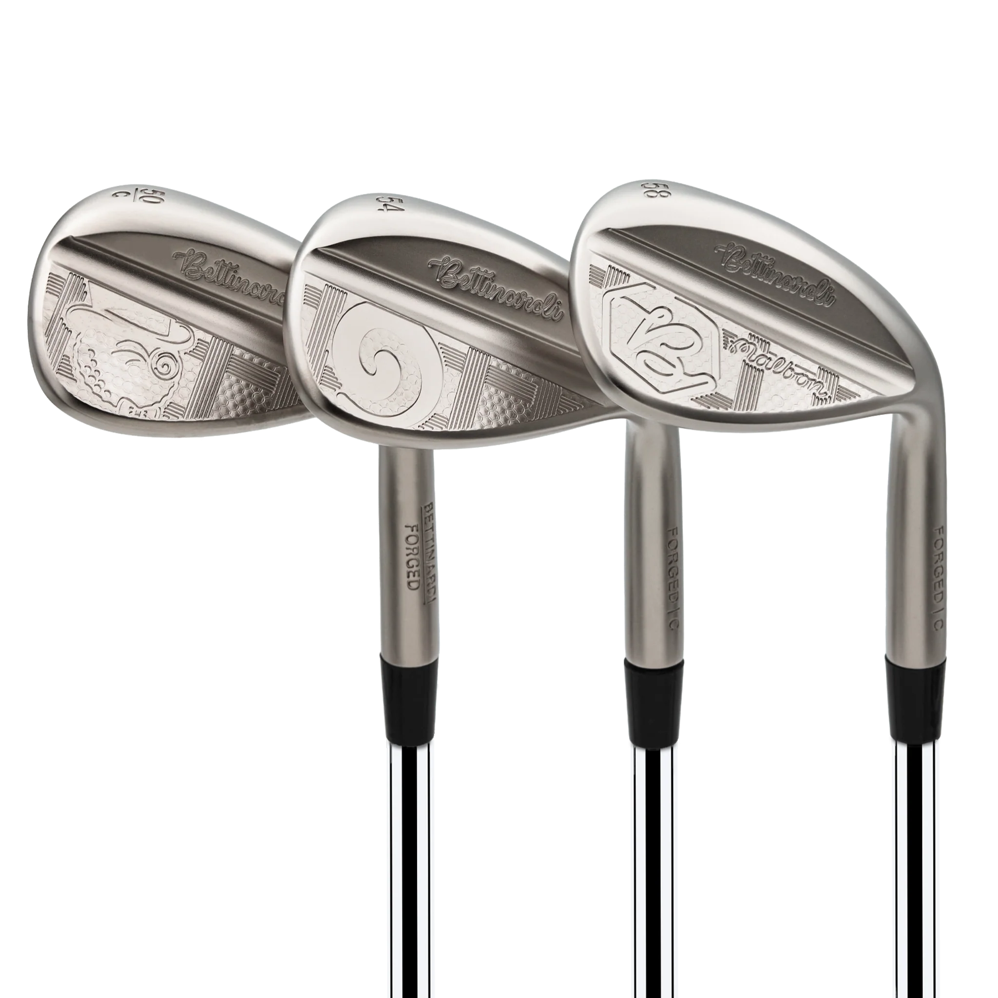 Malbon x Bettinardi Gangster Buckets Satin Nickel HLX 6.0 Wedge Set (50°, 54°, 58°)