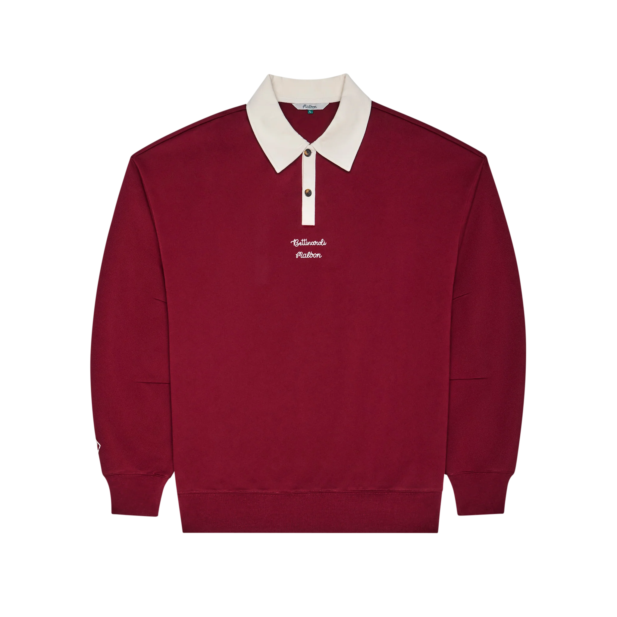Malbon x Bettinardi Rugby Polo (Cabernet/Egret)