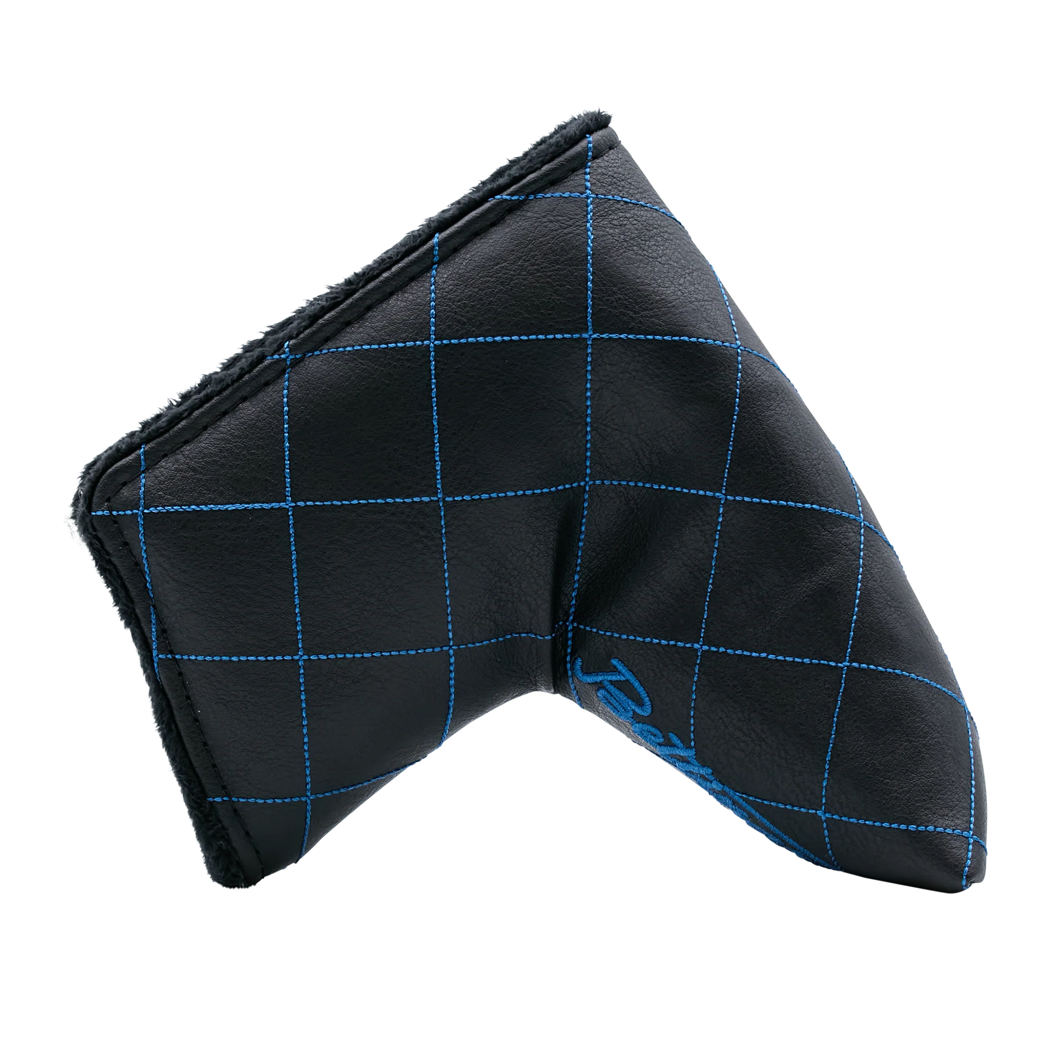 Midnight Black Retro Quilted Blade Putter Headcover - Image 4