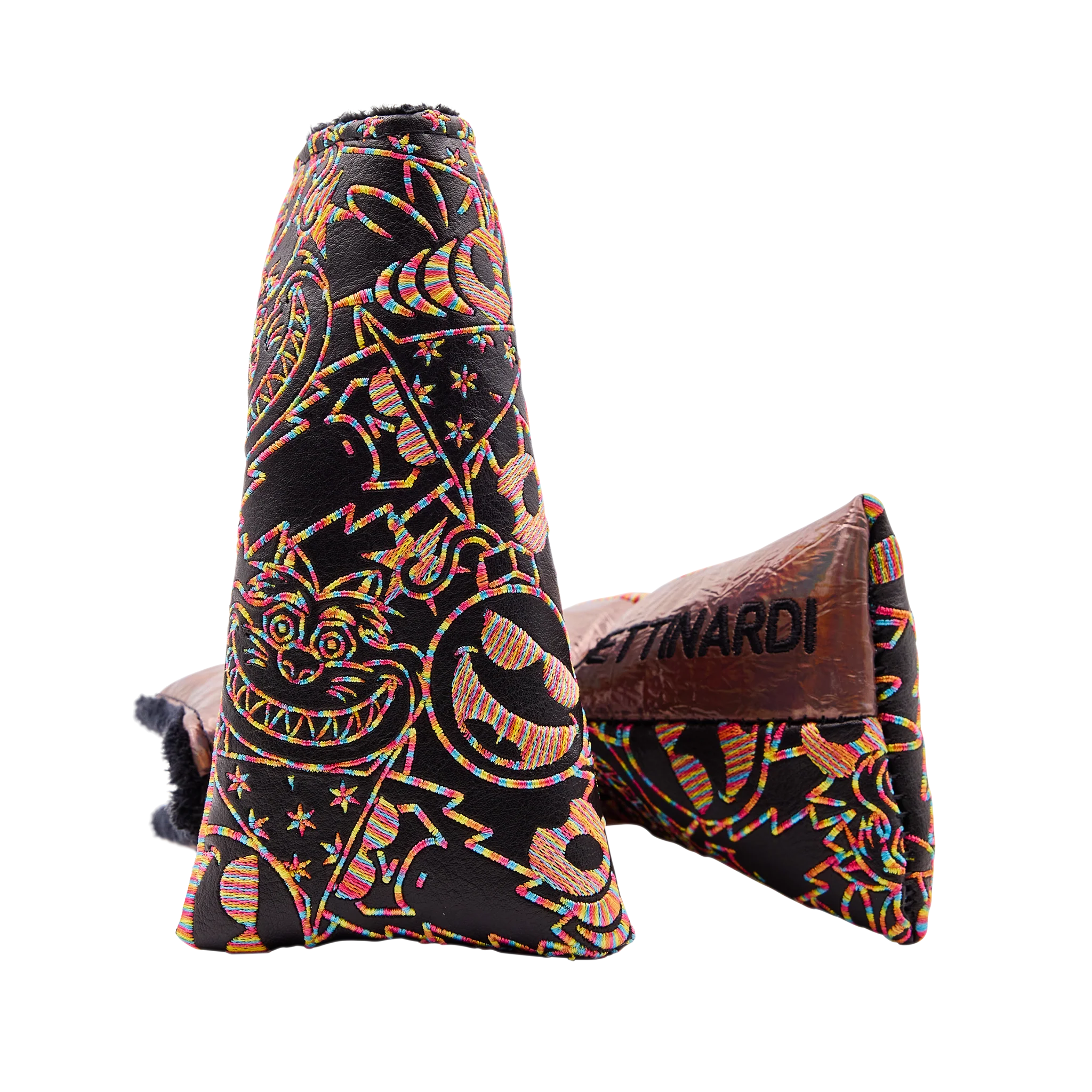 Multi Icon Rainbow Holographic Blade Putter Headcover