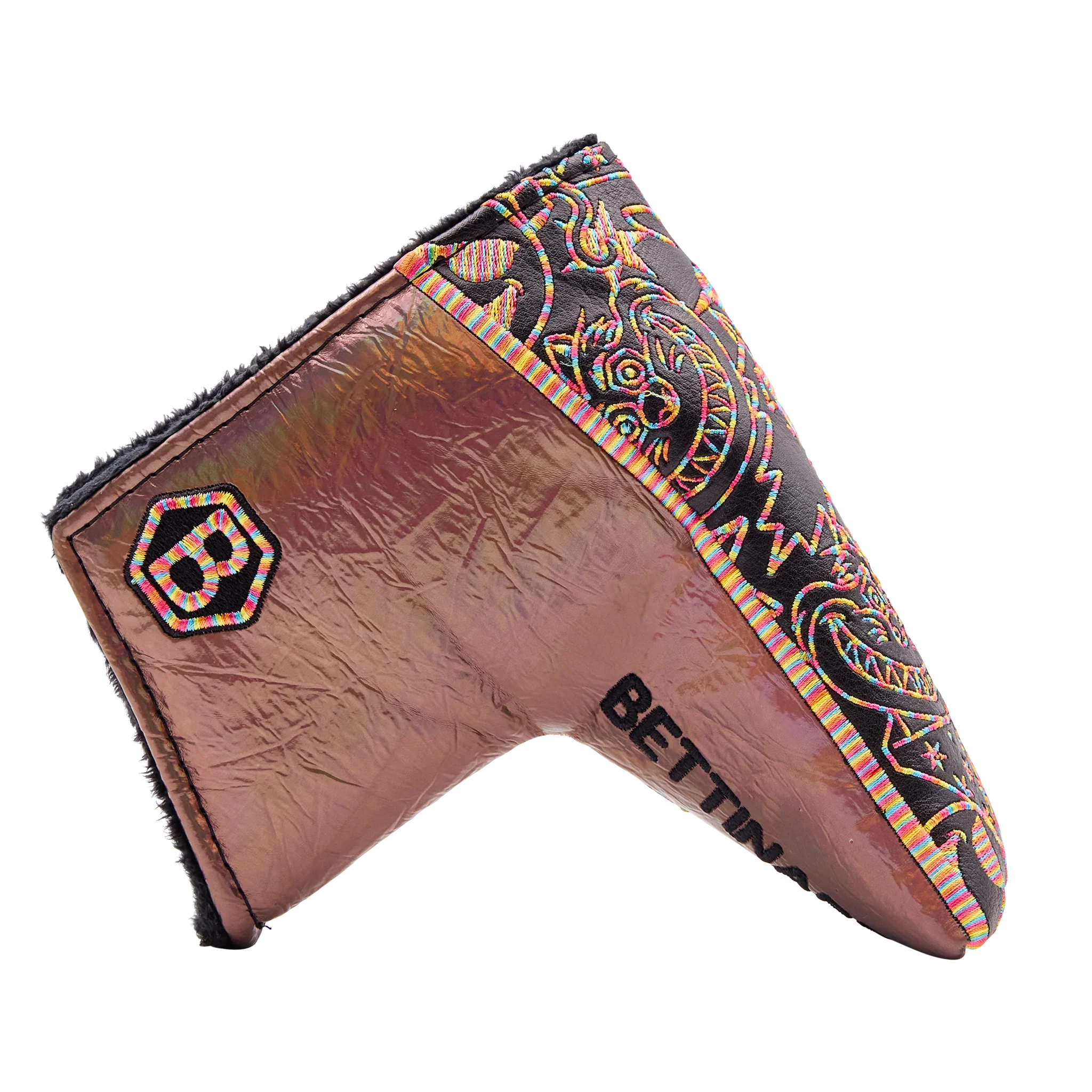 Multi Icon Rainbow Holographic Blade Putter Headcover - Image 4