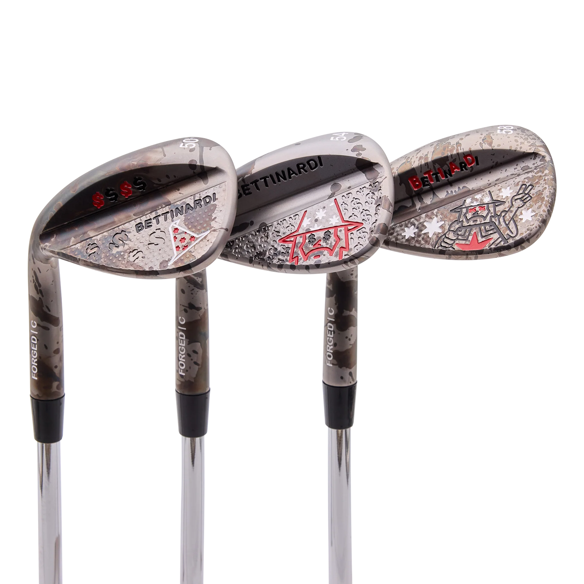 Multi Lucky Wizard Lefty Black Acid HLX 6.0 Wedge Set (50°, 54°, 58°)