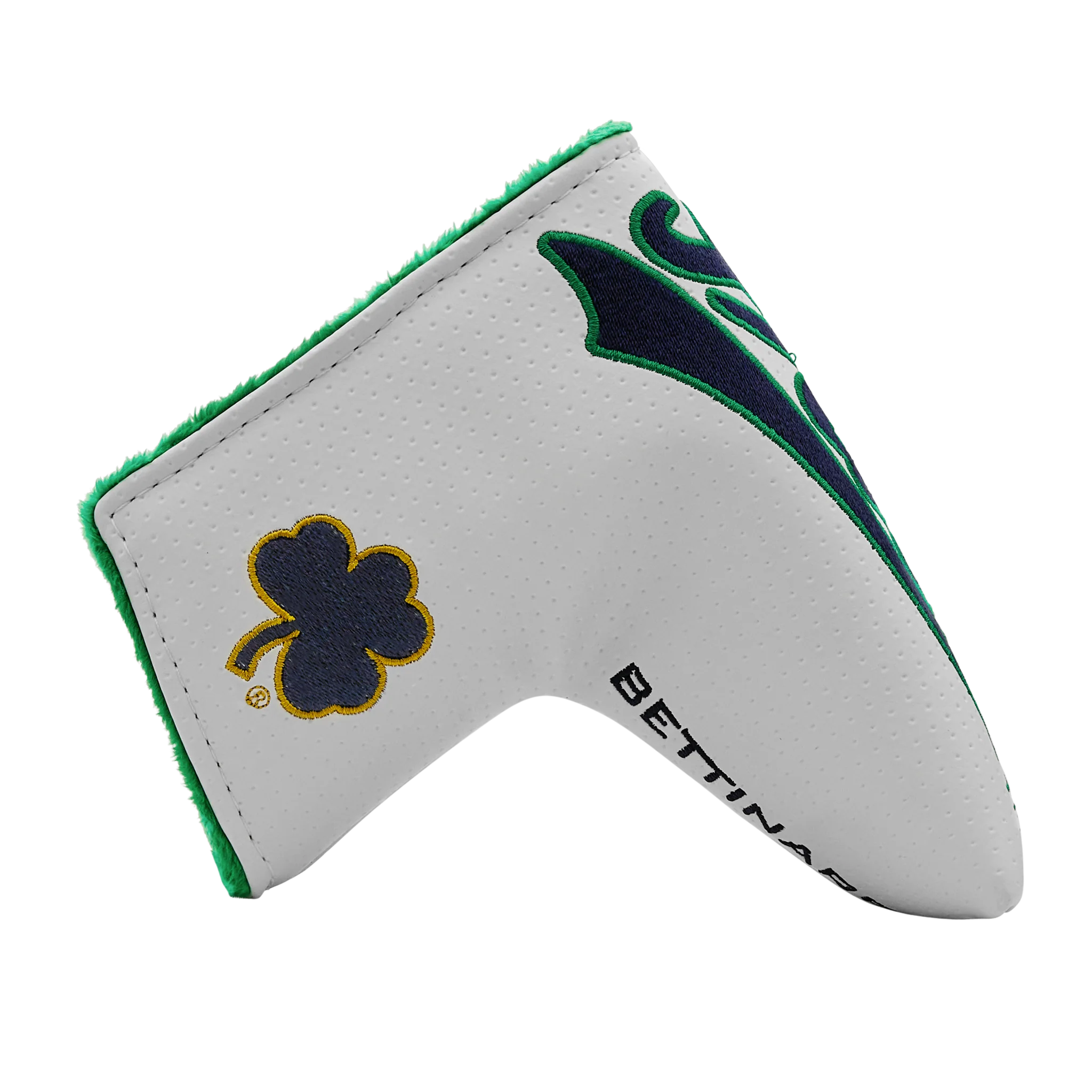 Notre Dame x Bettinardi White Irish Script Blade Putter Headcover - Image 4