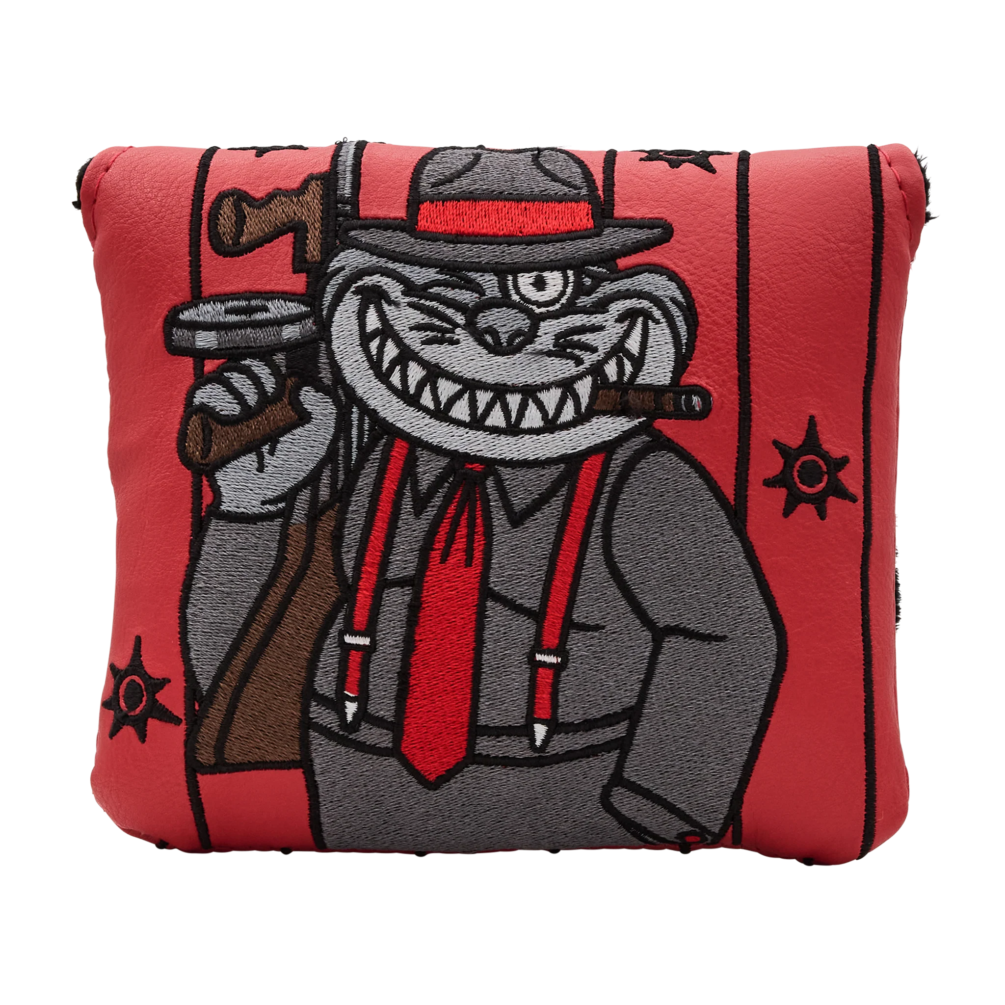Pinstripe Gangster Cat Center-Shafted Mallet Putter Headcover
