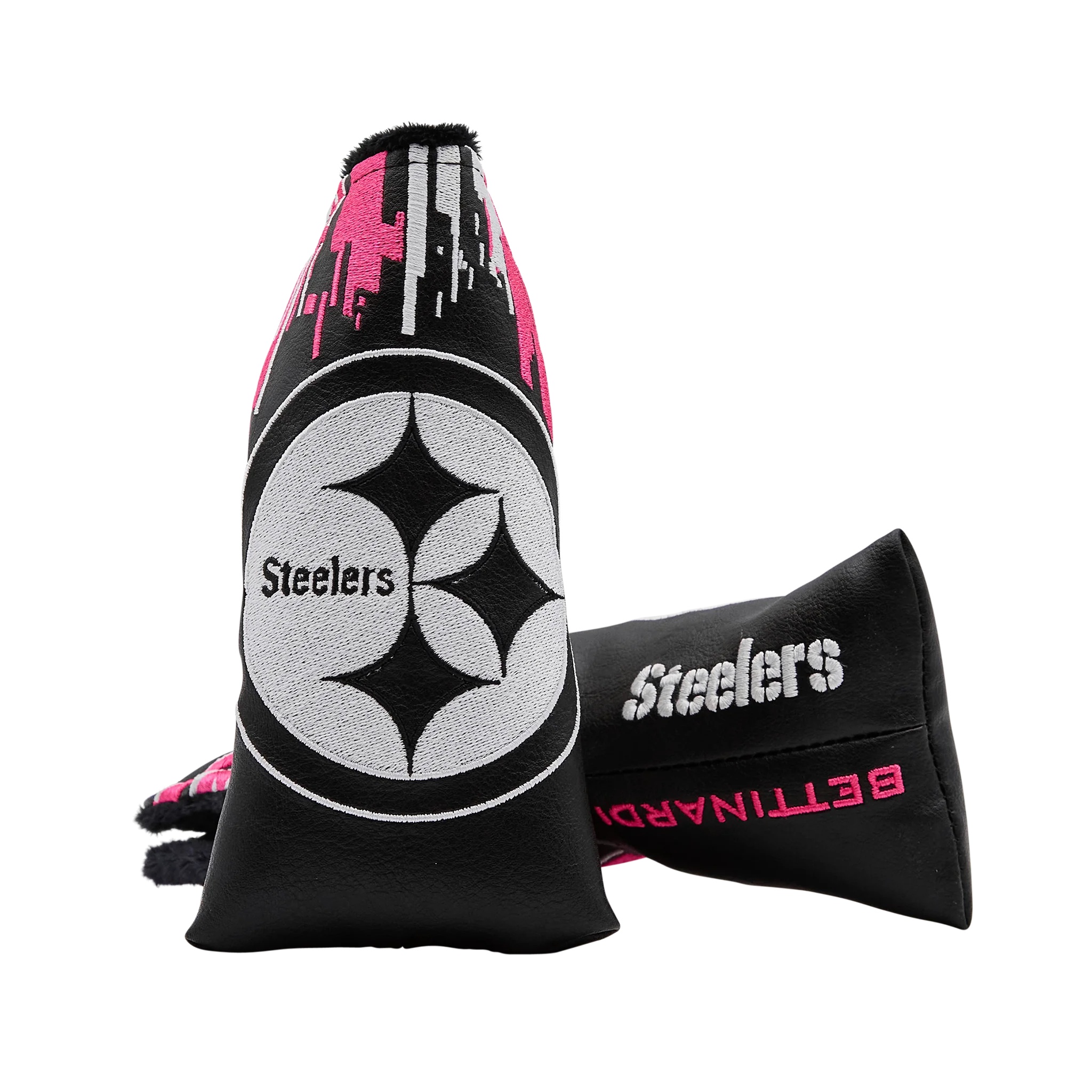 Pittsburgh Steelers Pink Digital Stripes Blade Putter Headcover