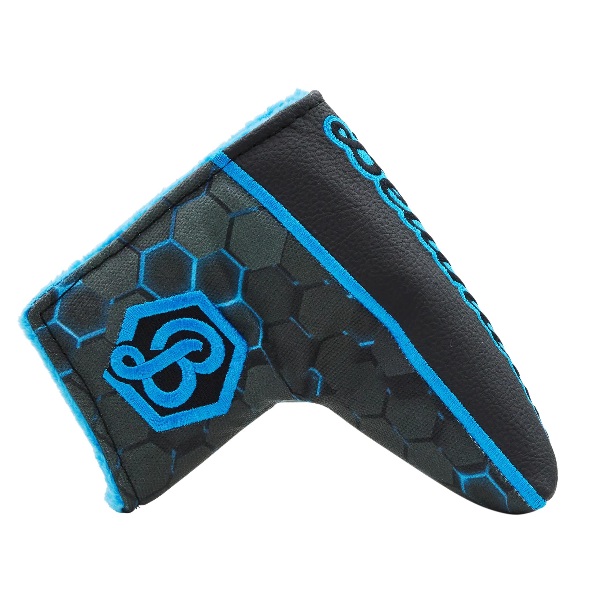 Script Hex B Dimensional Blade Putter Headcover (Blue/Black) - Image 4