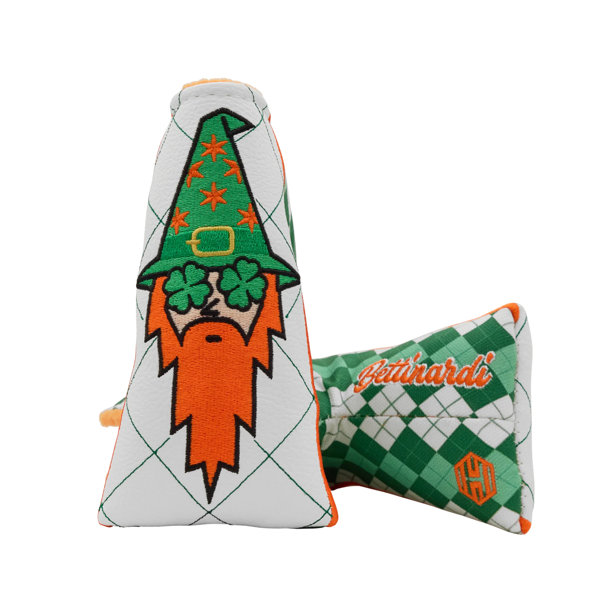 St. Patrick's Day Shamrock Eyes Wizard Blade Putter Headcover