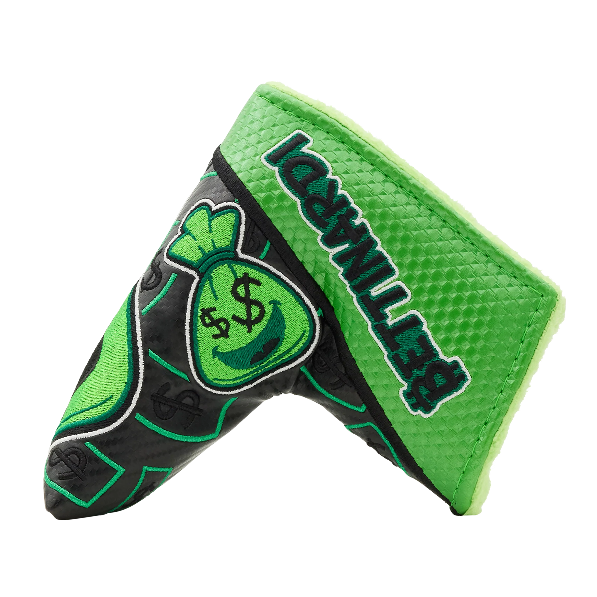 The Traveler - FAI Neon Green Moneybag Blade Putter Headcover - Image 2