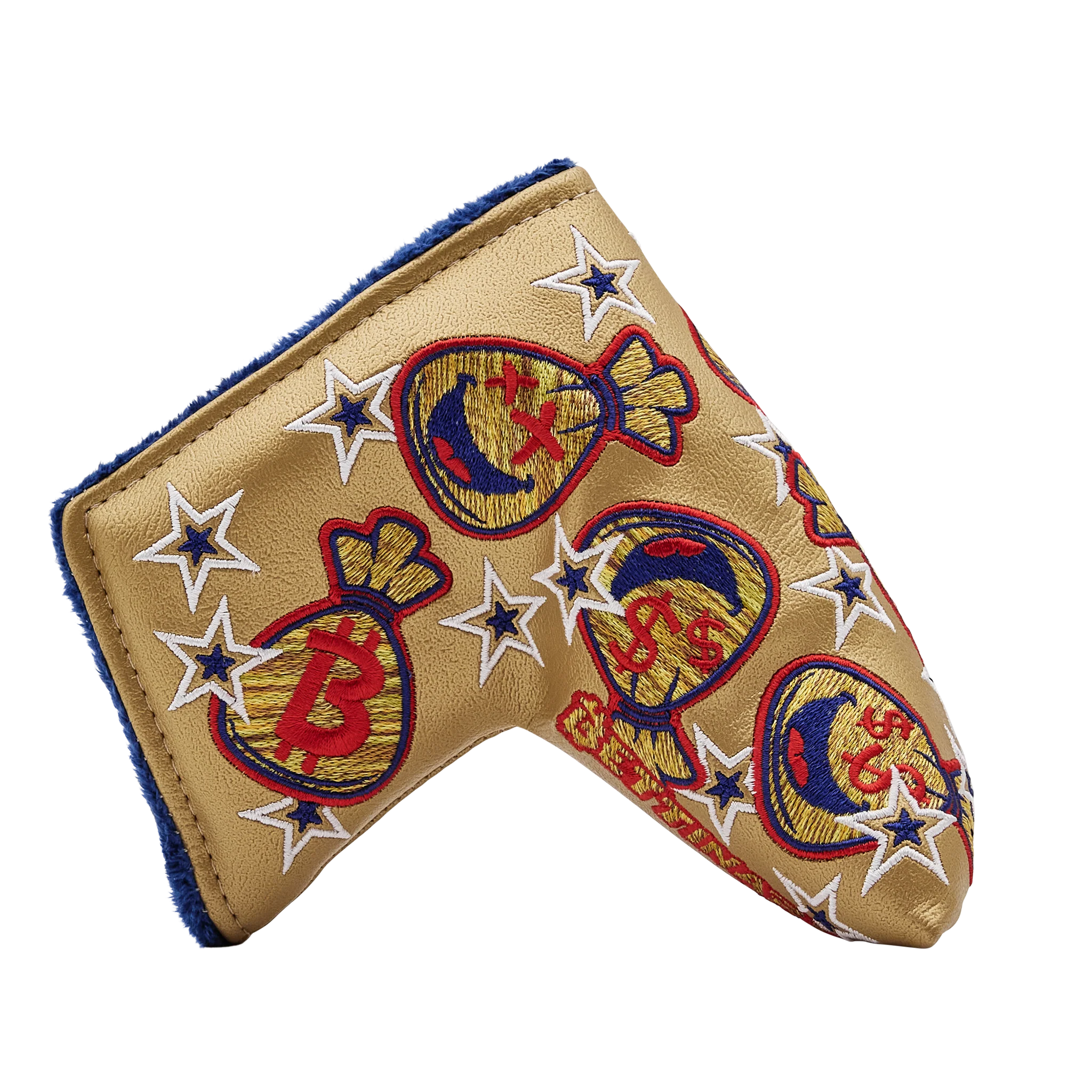 The Traveler- Gold Moneybag Blade Putter Headcover - Image 4