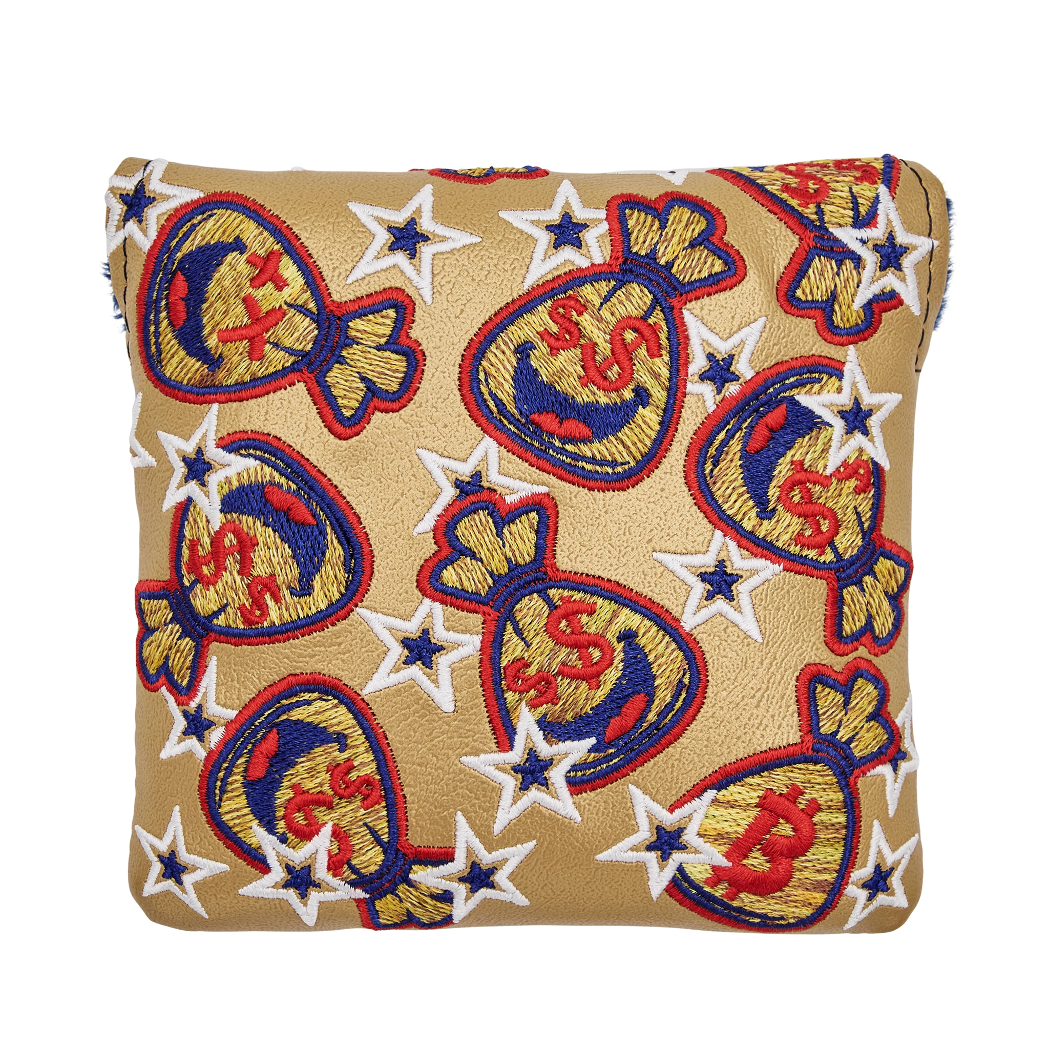 The Traveler- Gold Moneybag Center Shafted Mallet Putter Headcover