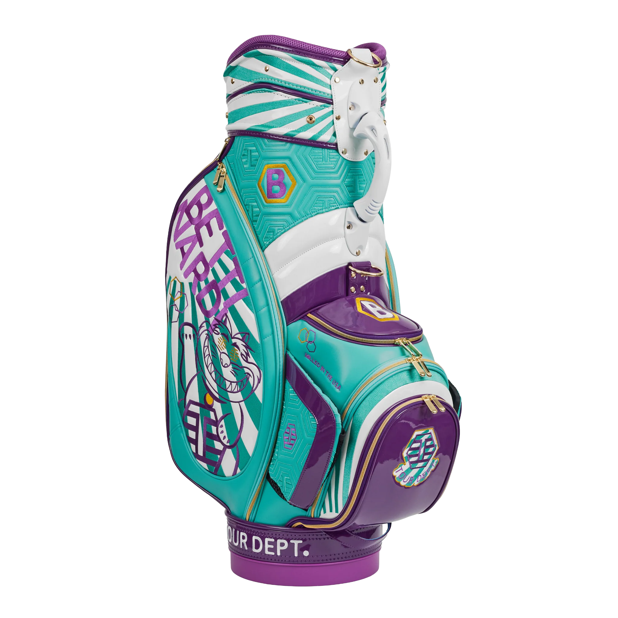 Tour Dept. T-Hive Lucky Cat Staff Bag (Teal/Purple) - Image 2