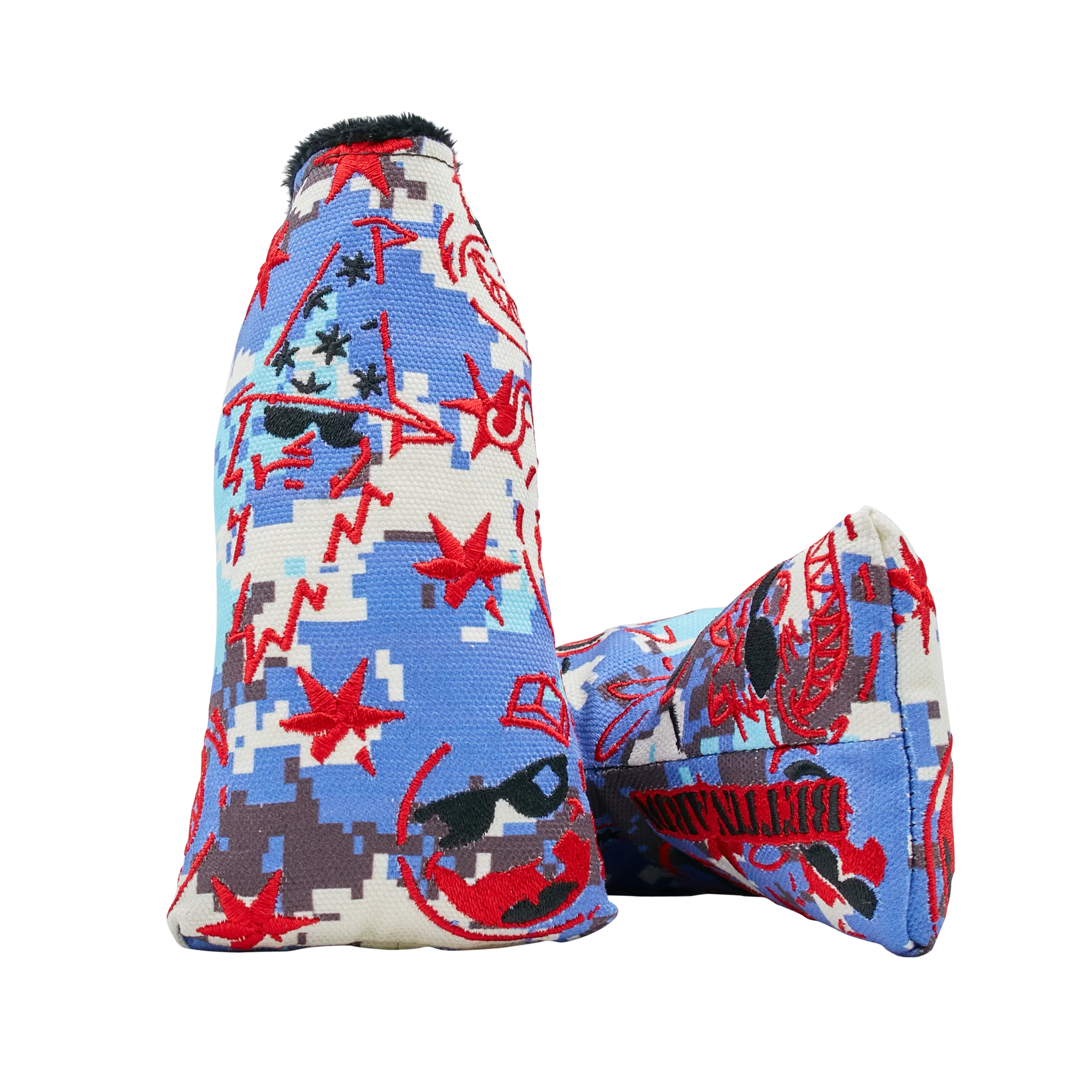 Veterans Day 2023 Digital RWB Camo Multi-Icon Blade Putter Headcover