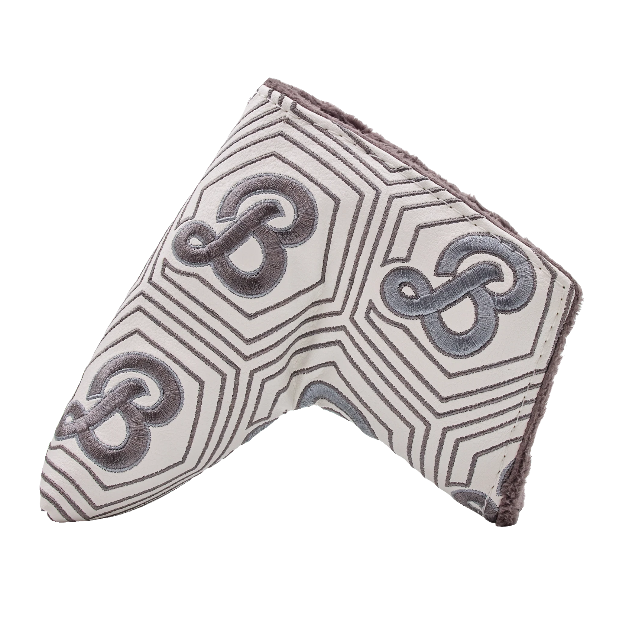 White Stylized Hex B Blade Putter Headcover - Image 2