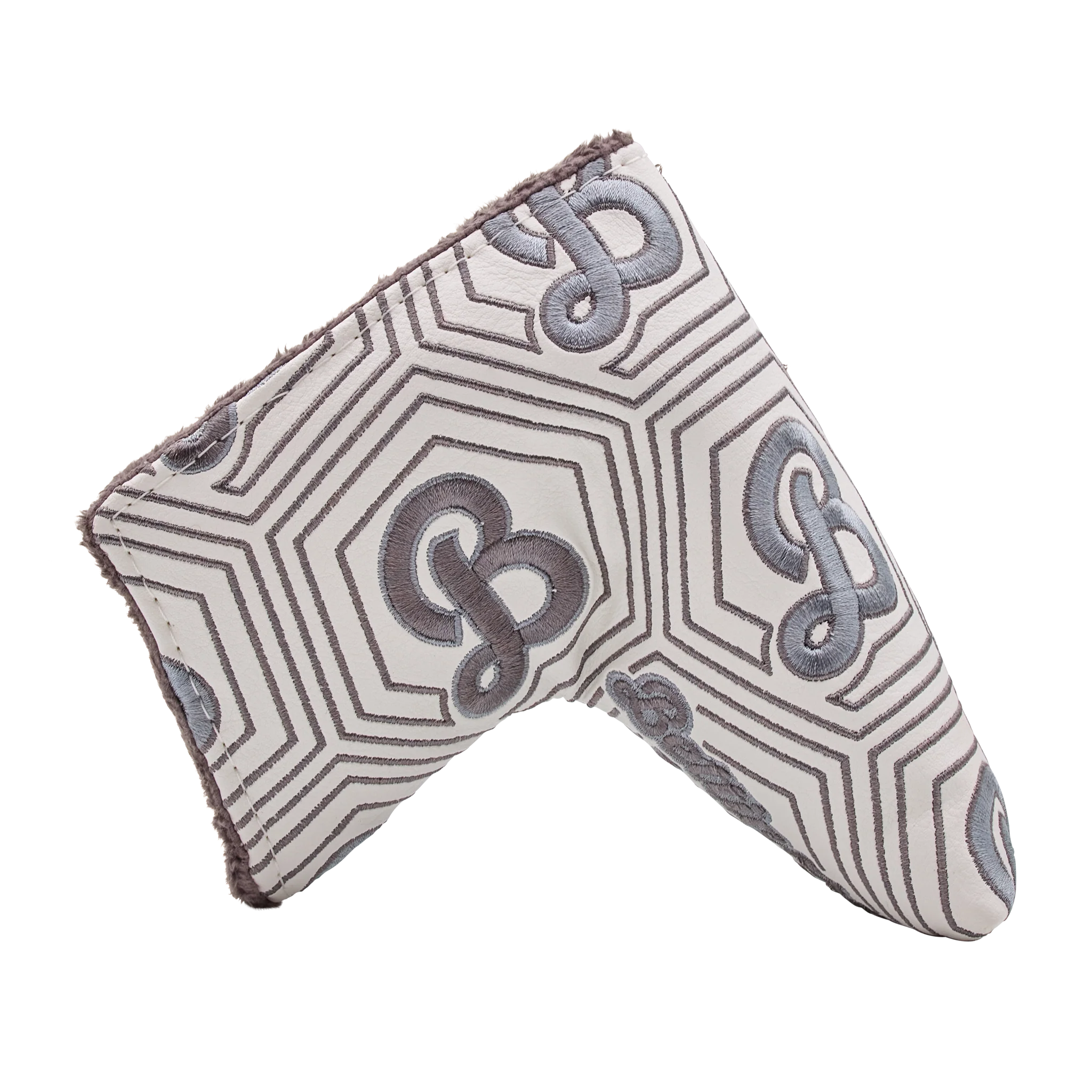 White Stylized Hex B Blade Putter Headcover - Image 4